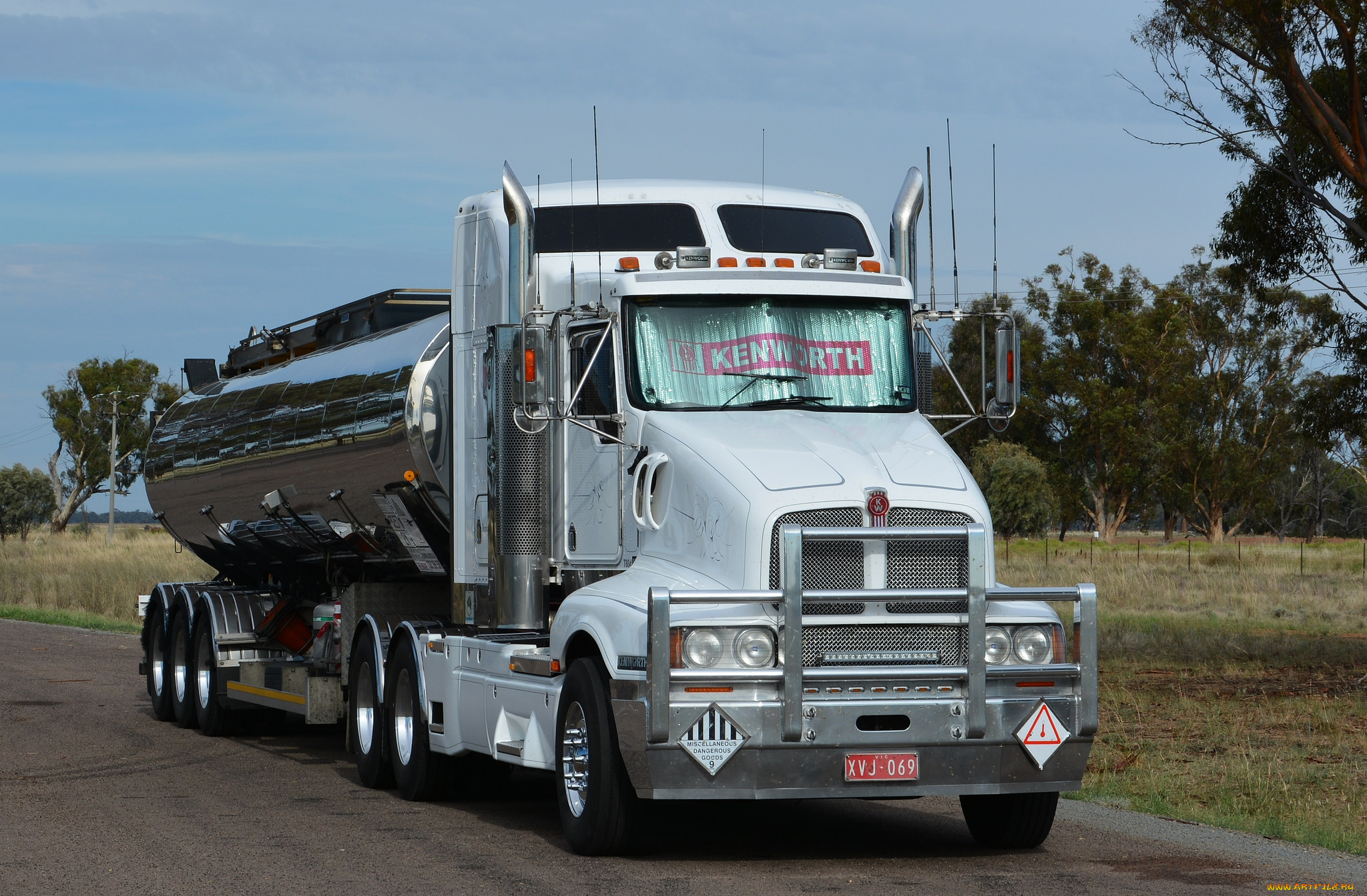 автомобили, kenworth, тягач, седельный, грузовик, тяжелый