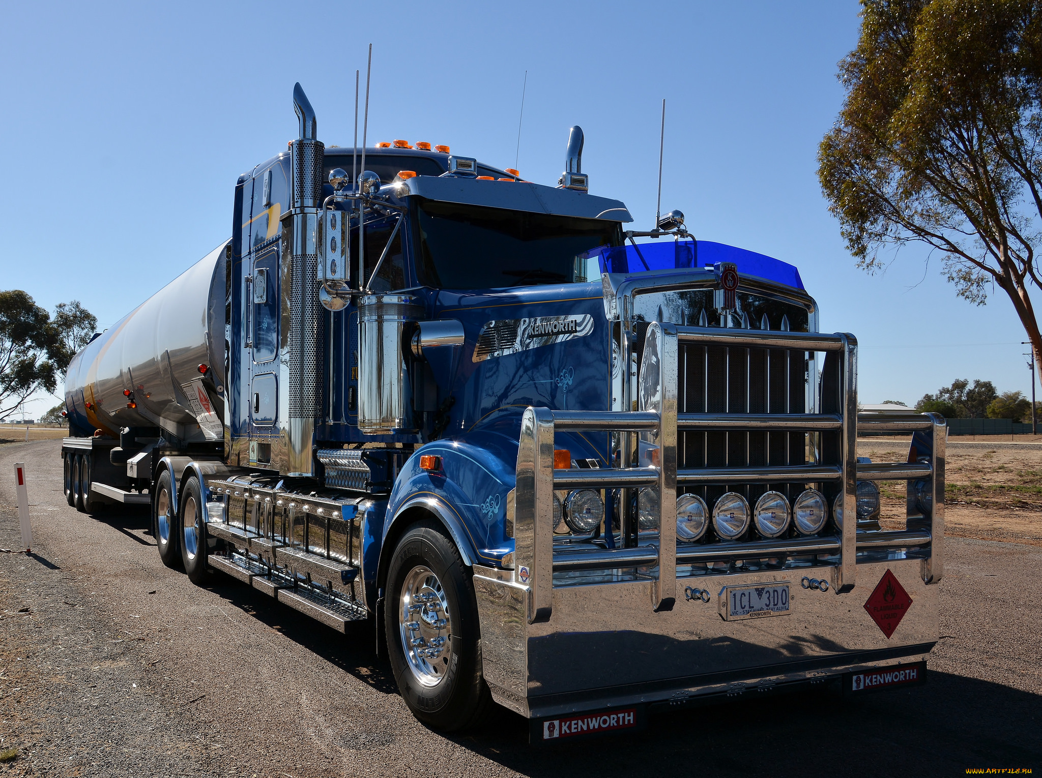 автомобили, kenworth, тягач, седельный, грузовик, тяжелый