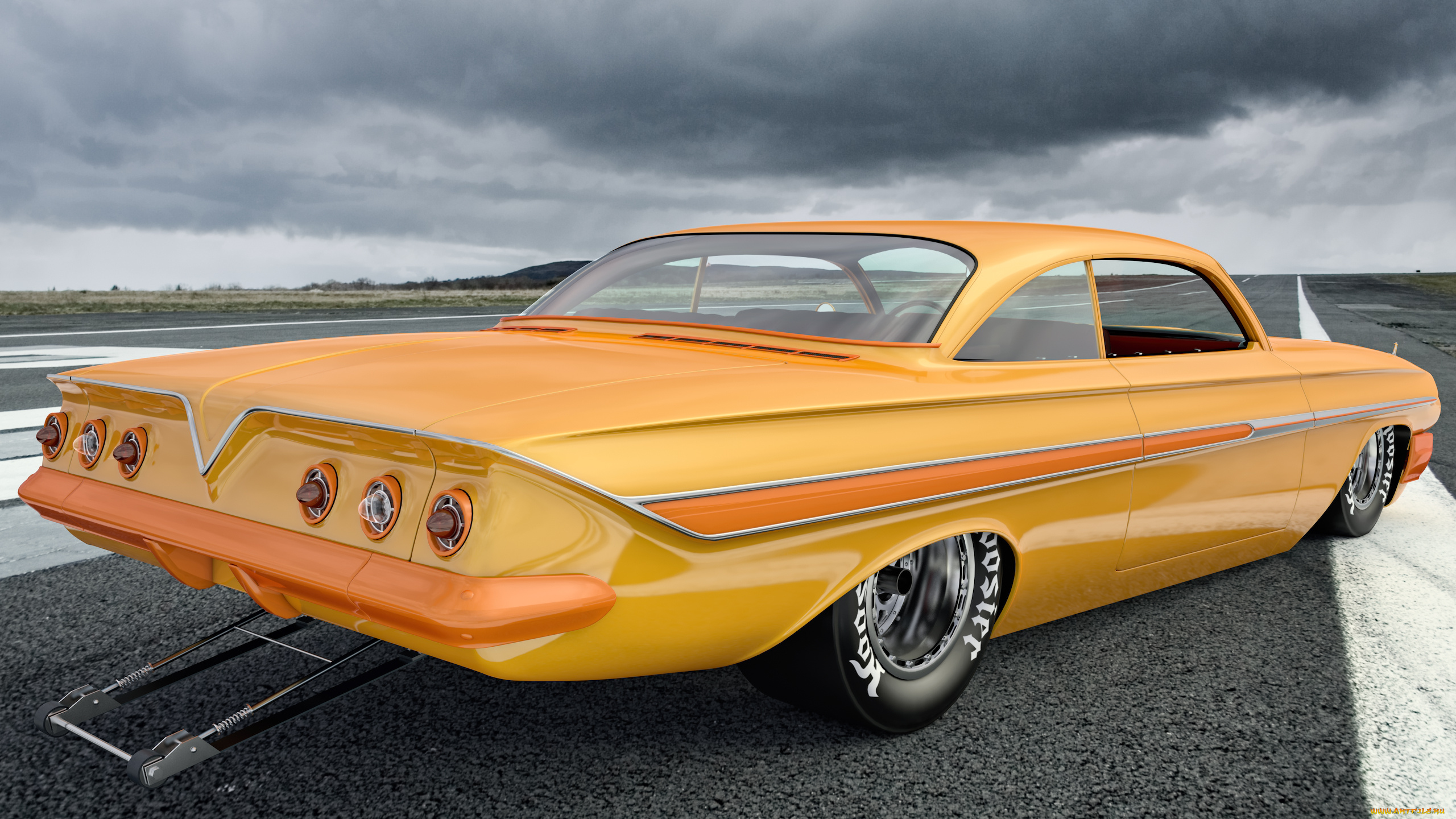 автомобили, 3д, 1961г, chevrolet