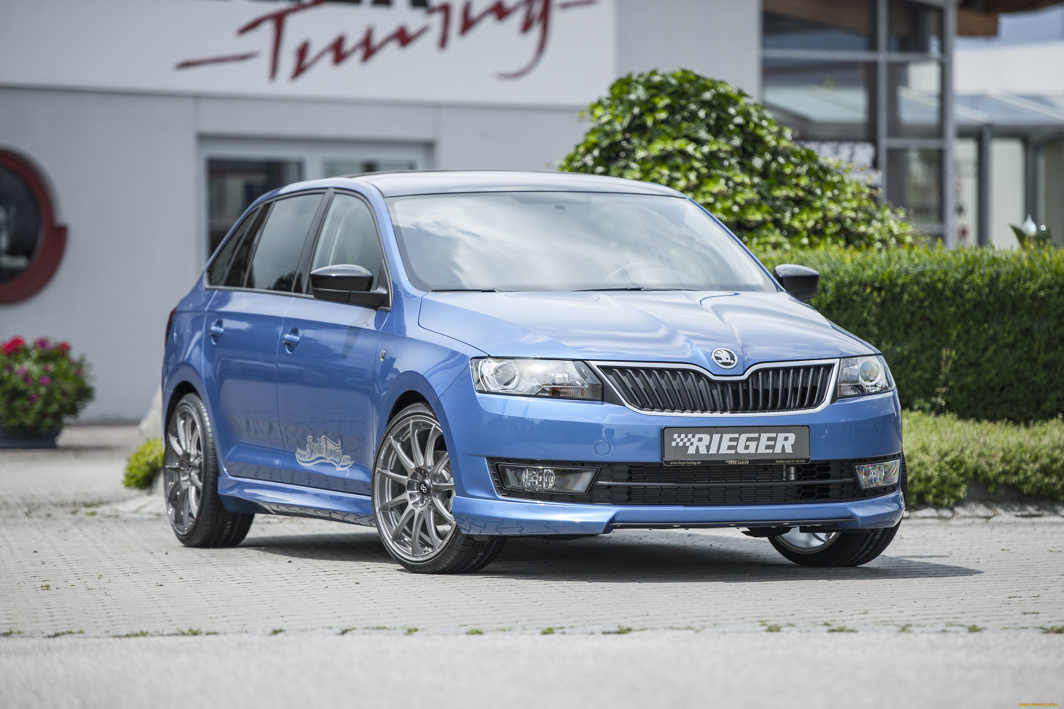 автомобили, skoda, rieger, rapid, spaceback, 2015г, синий