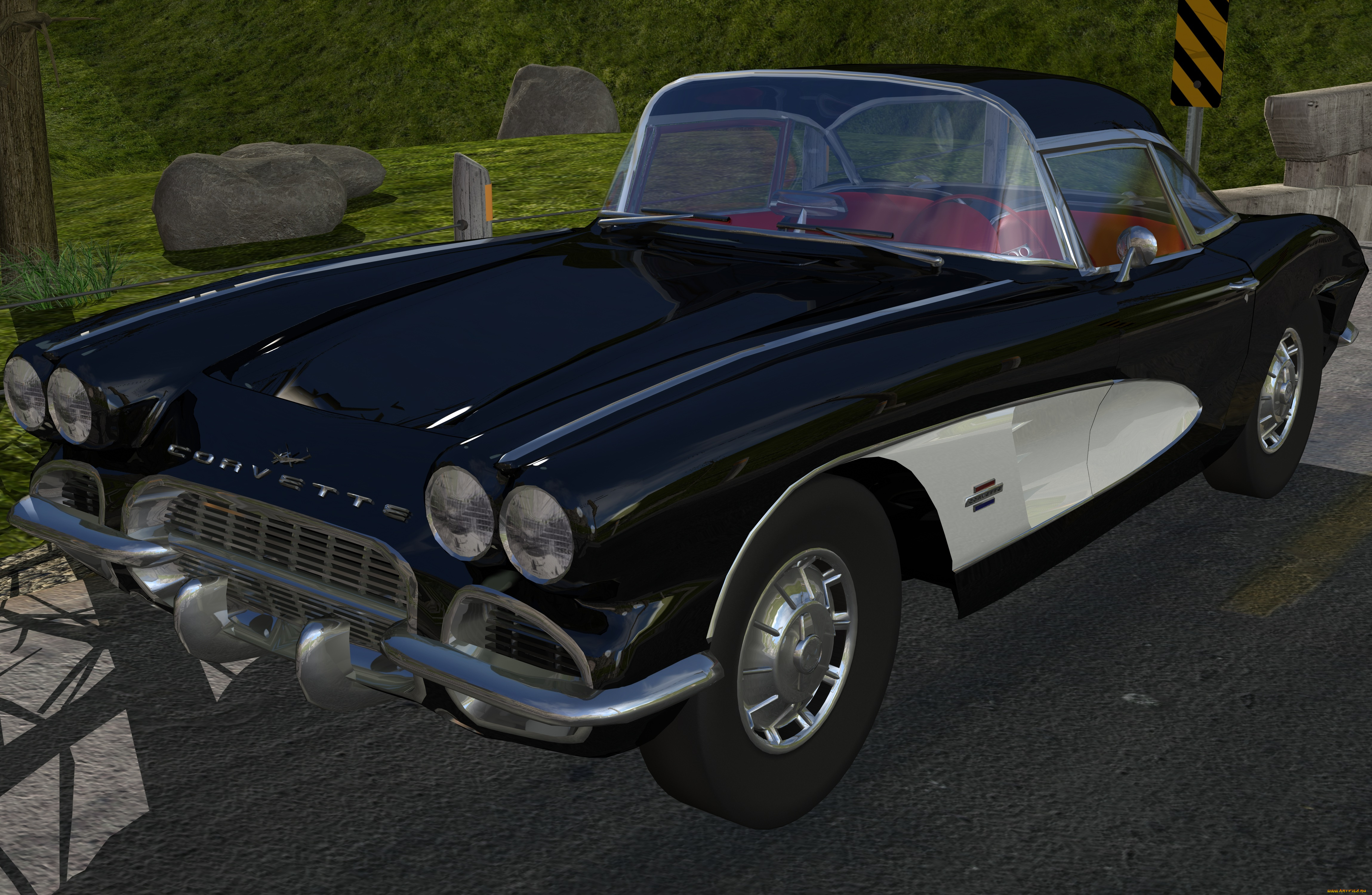 автомобили, 3д, фон, автомобиль