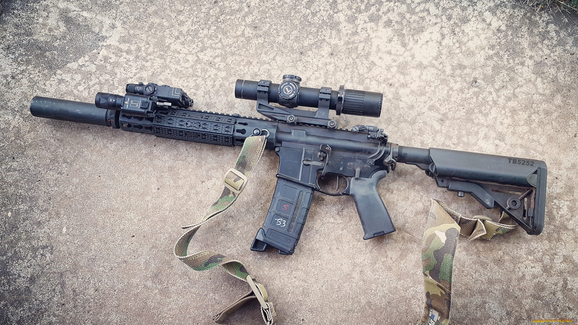 оружие, автоматы, оптика, глушитель, штурмовая, винтовка, ремень