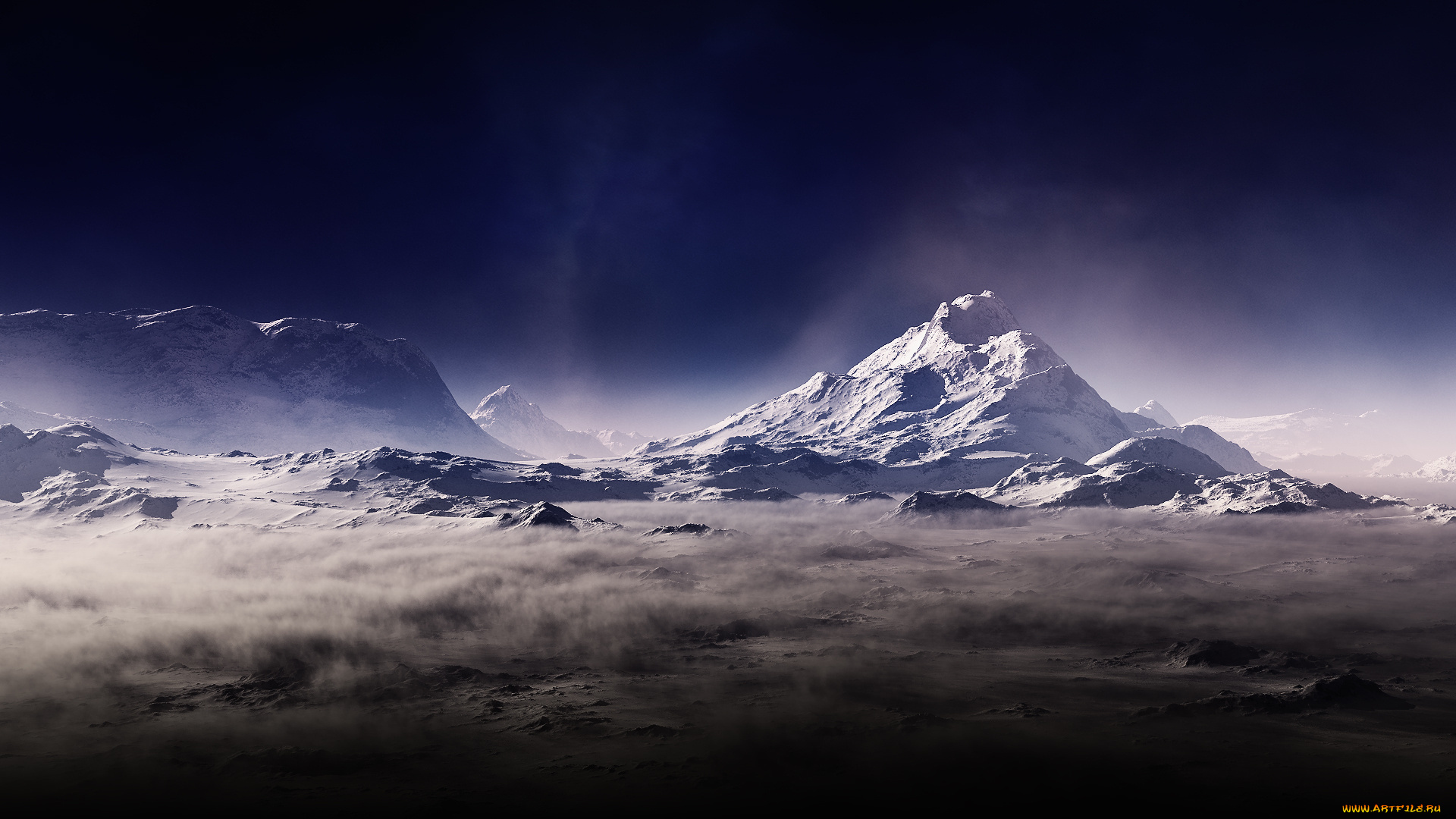 природа, горы, снег