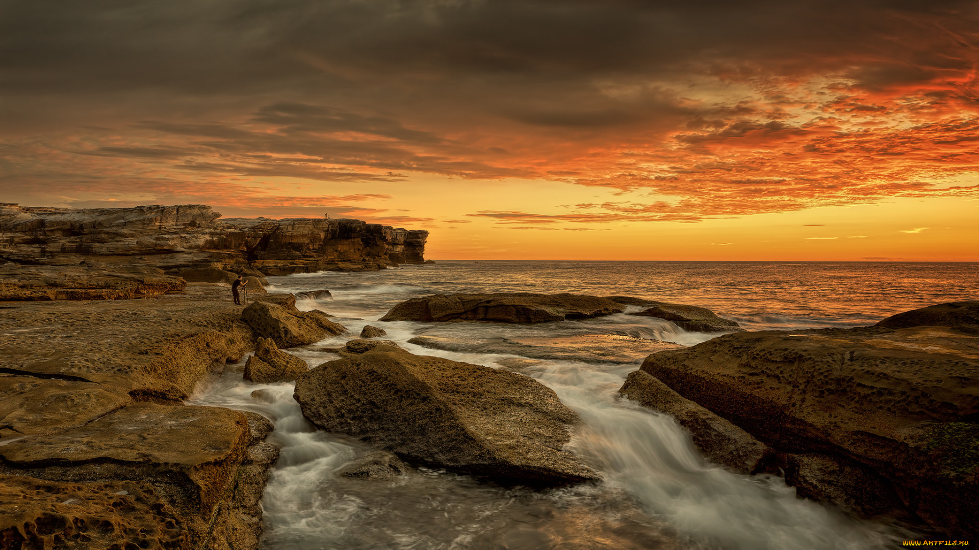 природа, побережье, море, берег