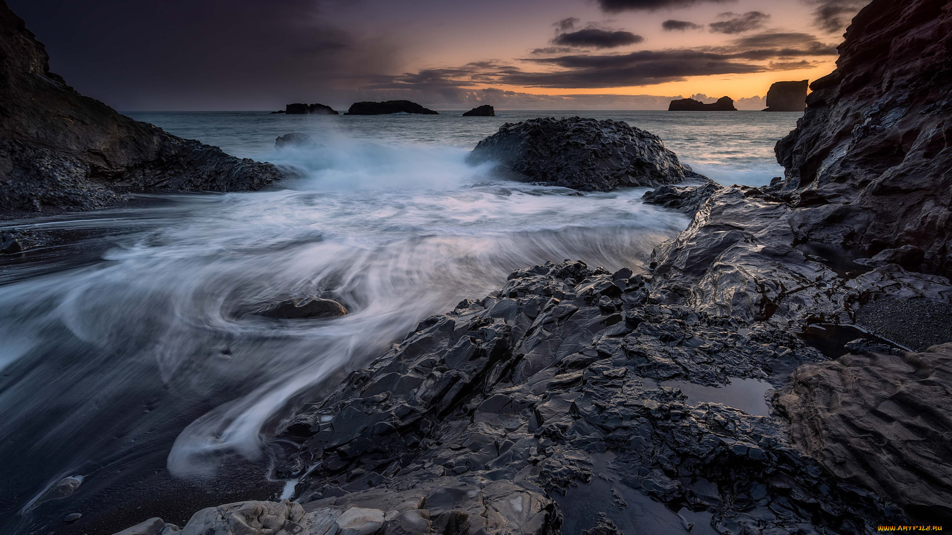 природа, побережье, простор