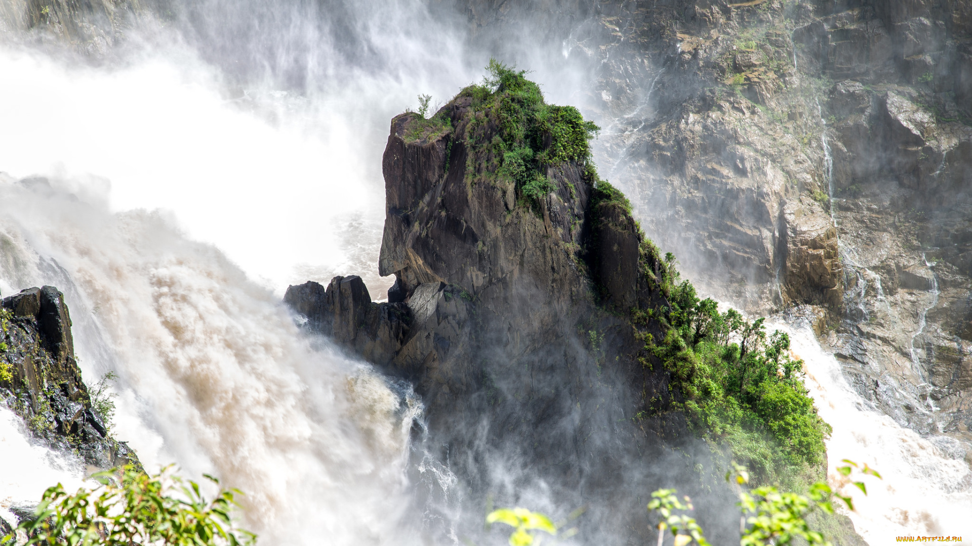 природа, водопады, поток