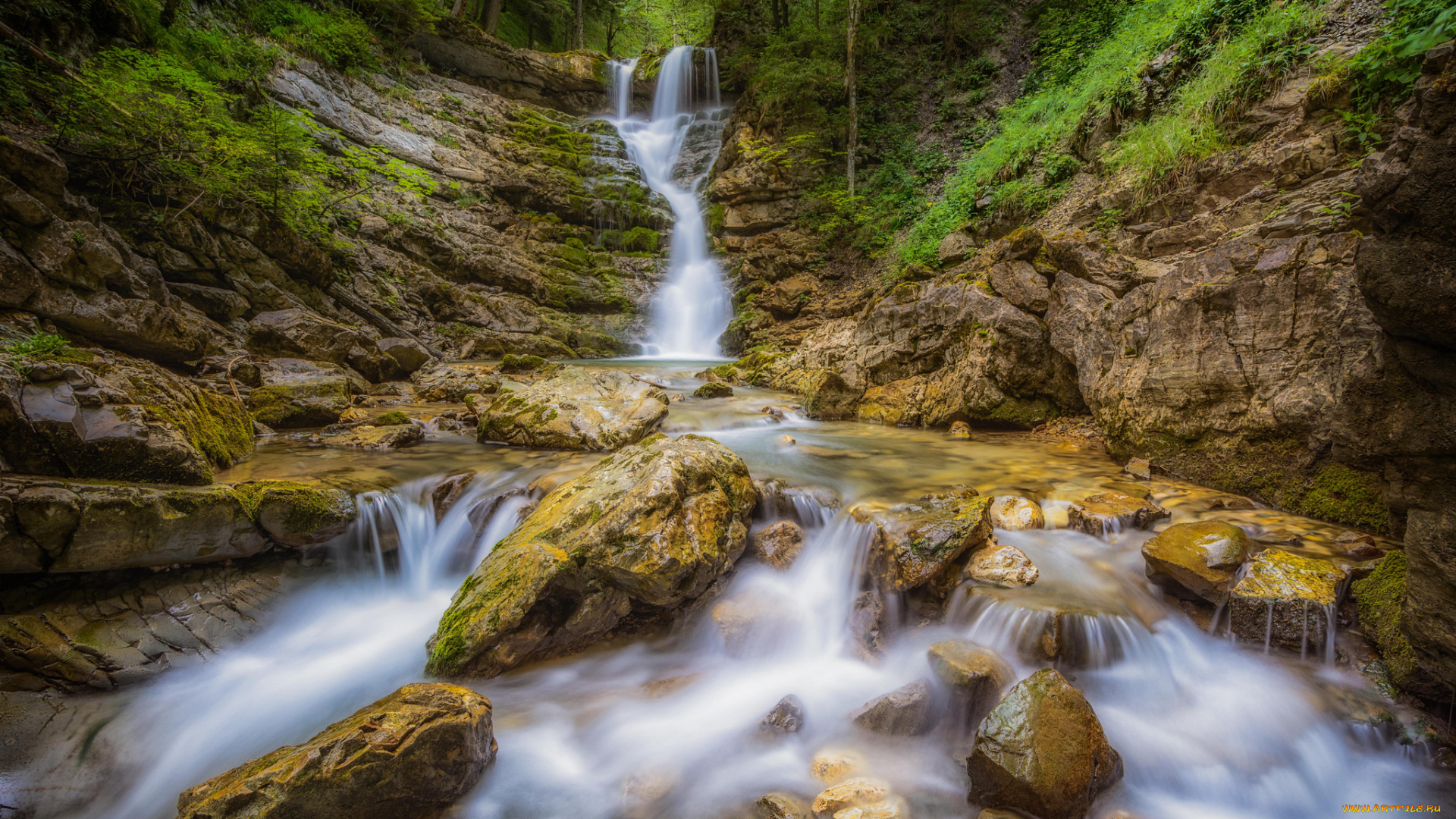 природа, водопады, простор
