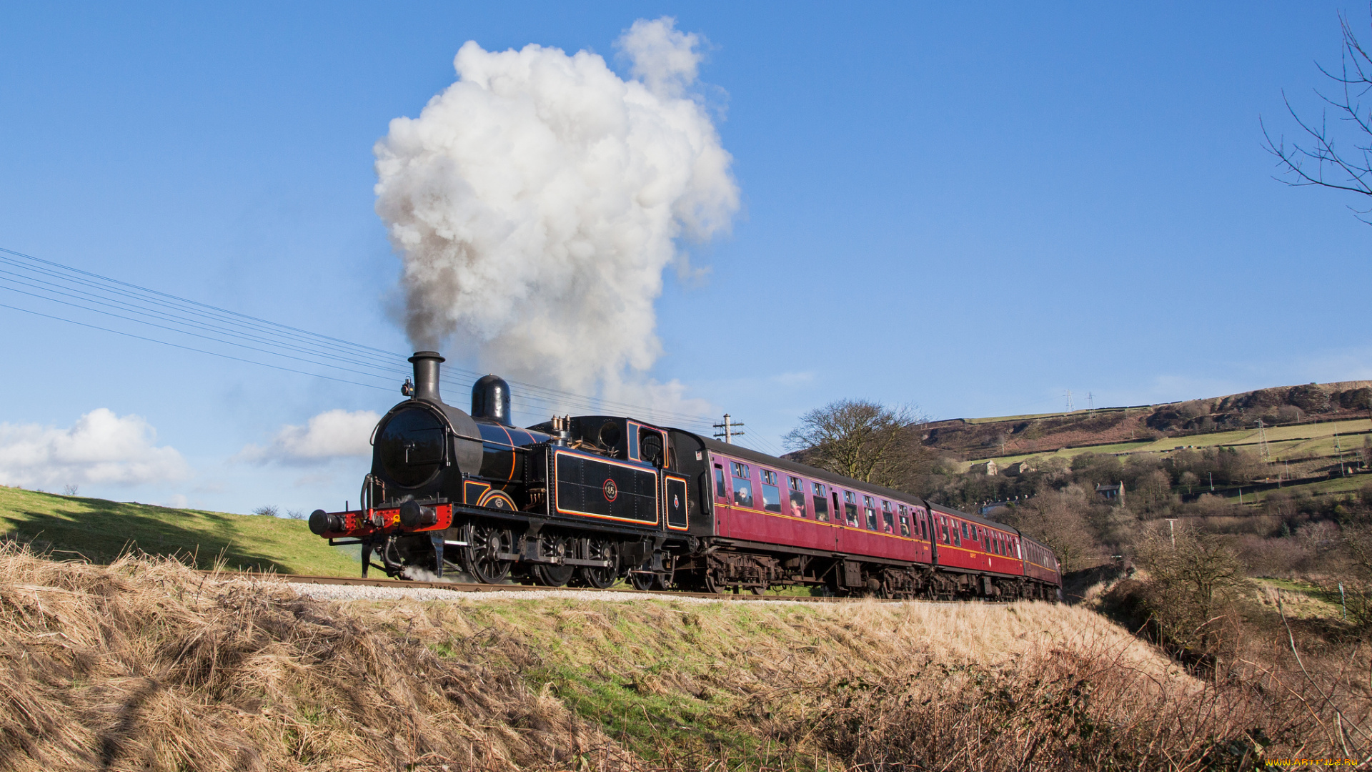 техника, паровозы, паровоз, рельсы