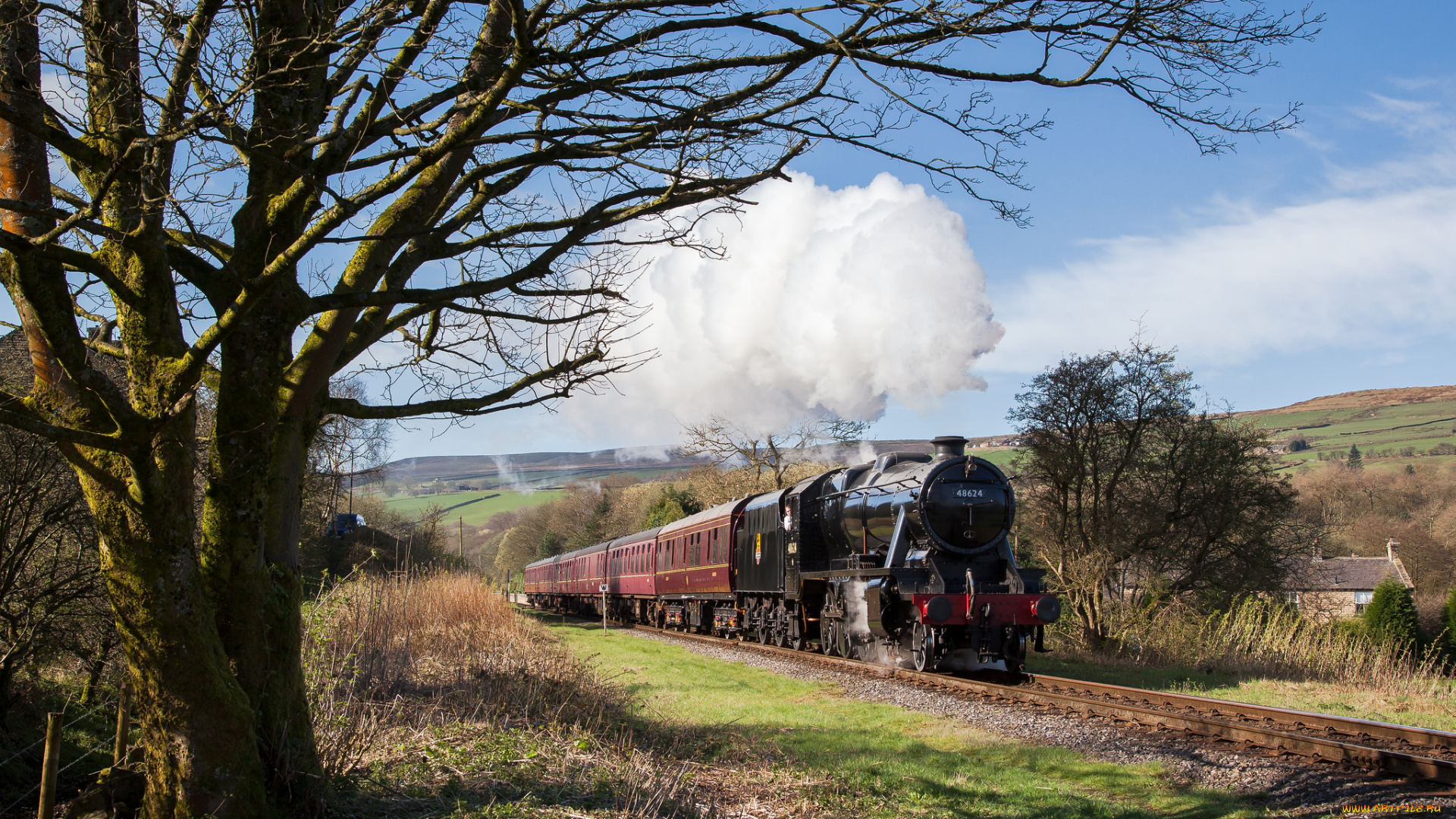 техника, паровозы, паровоз, рельсы