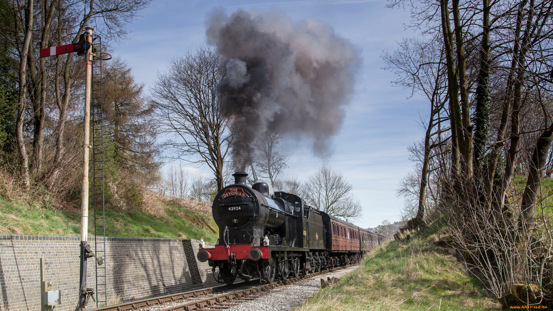 техника, паровозы, рельсы, паровоз