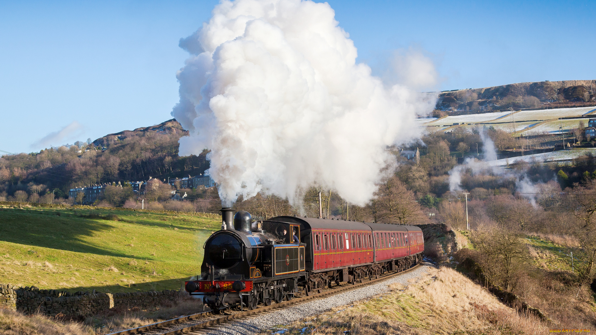 техника, паровозы, рельсы, паровоз