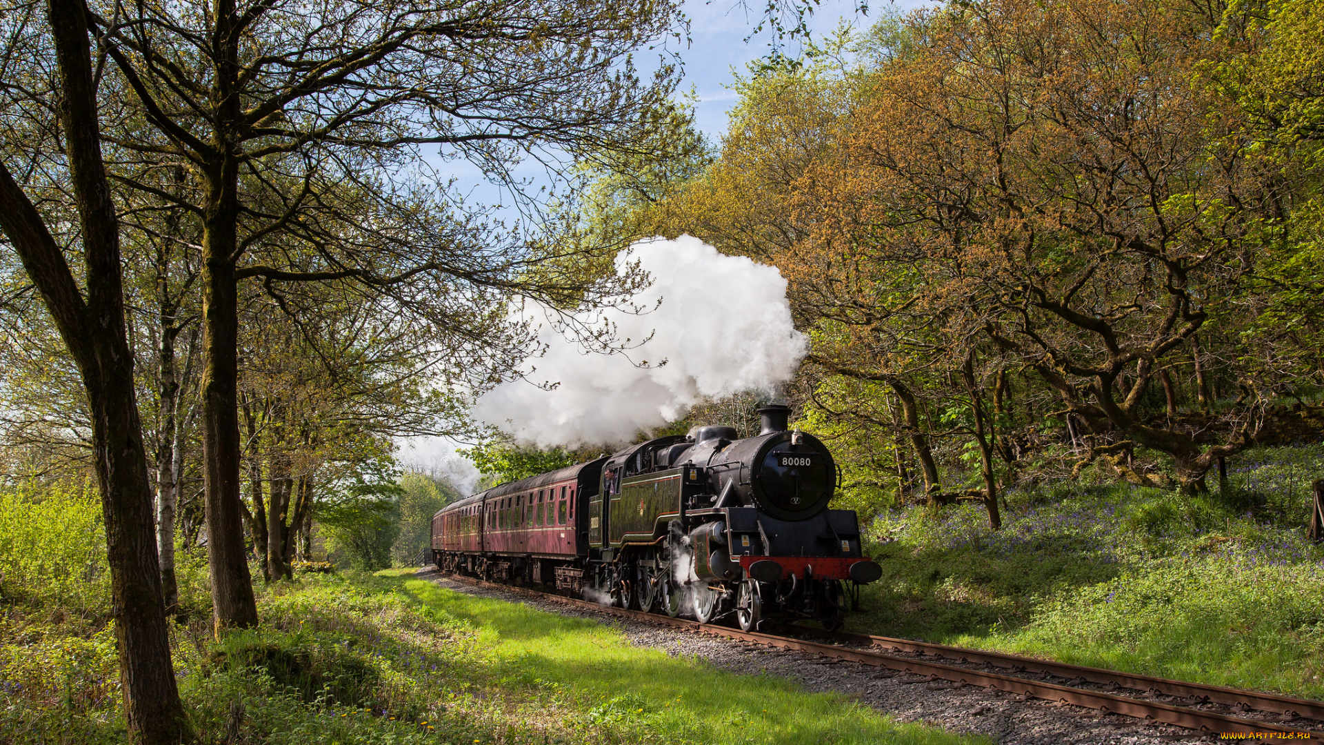 техника, паровозы, рельсы, паровоз