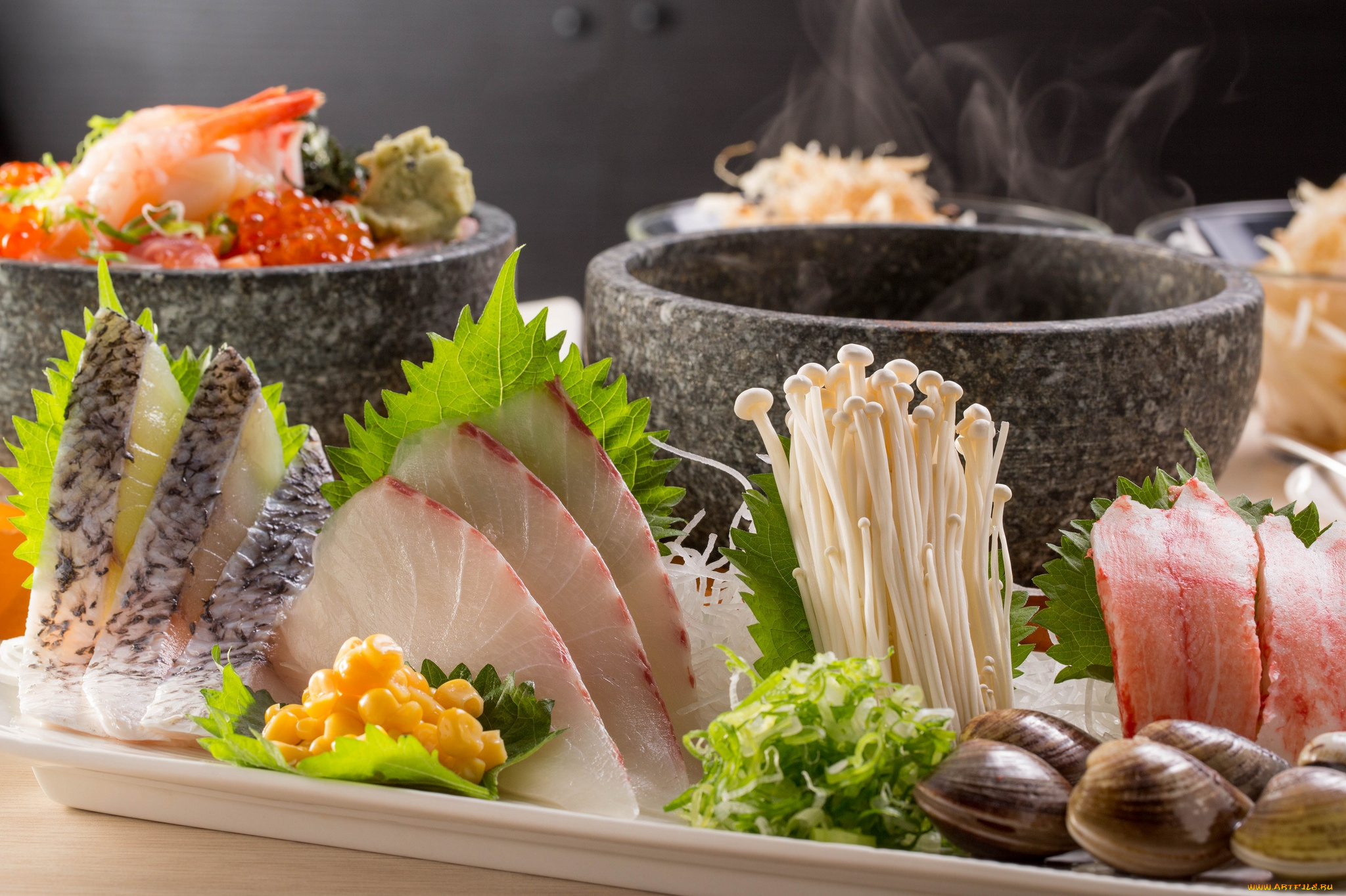 еда, рыбные, блюда, , с, морепродуктами, кухня, китайская