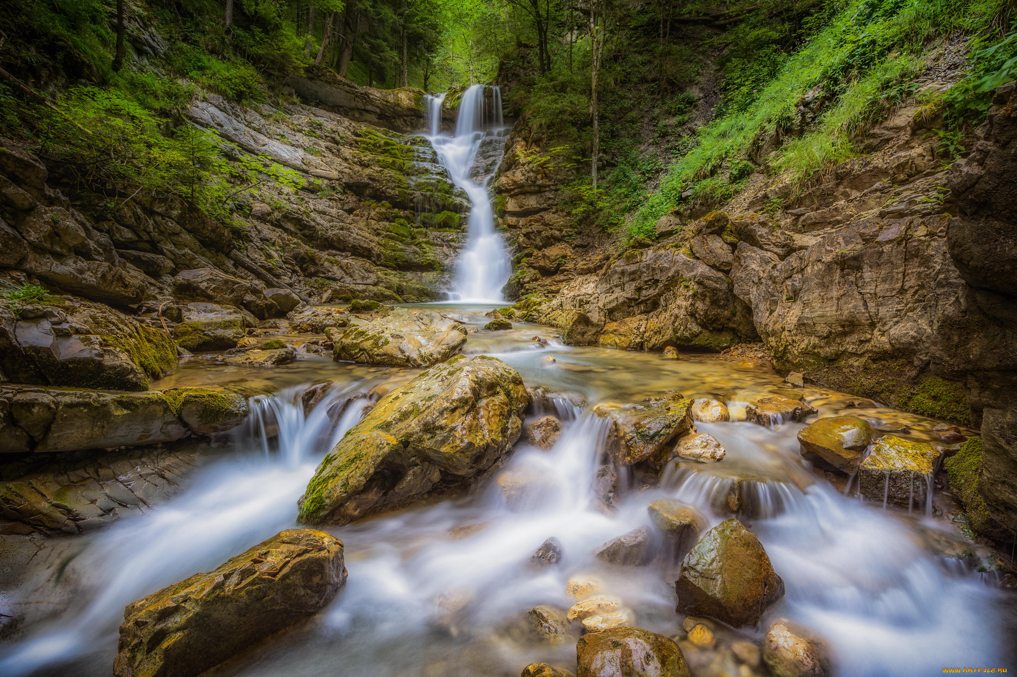 природа, водопады, простор