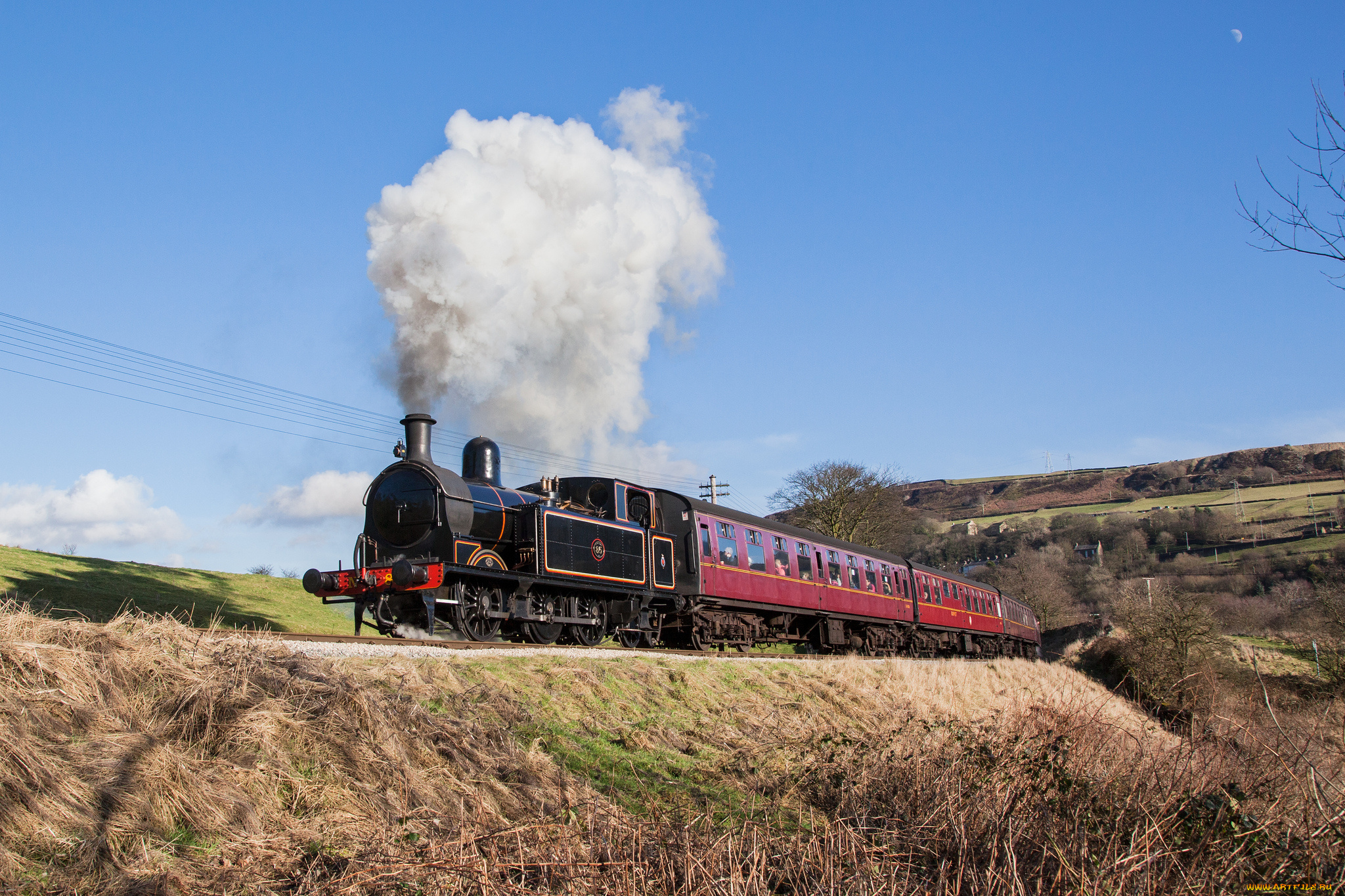 техника, паровозы, паровоз, рельсы