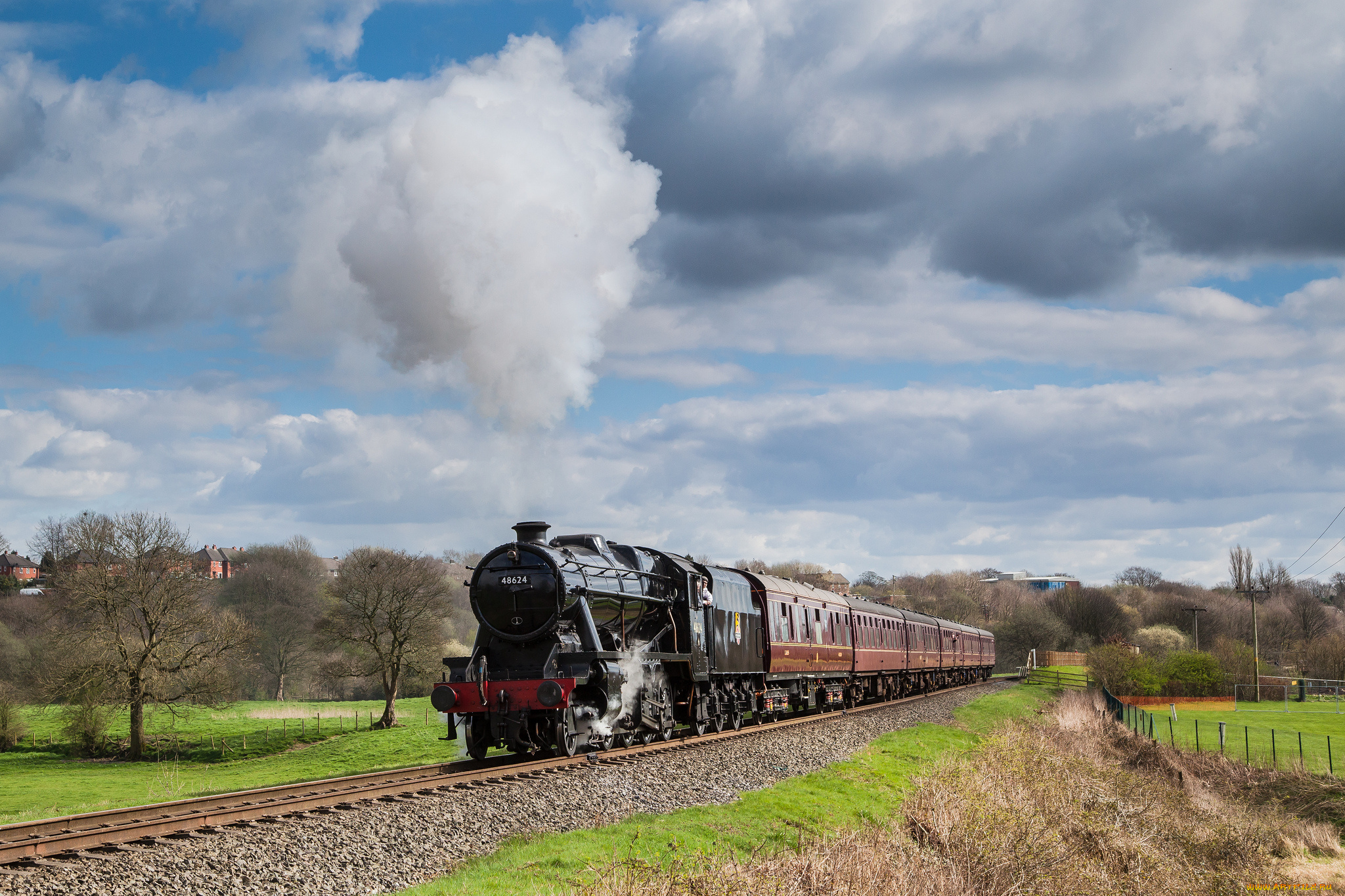 техника, паровозы, паровоз, рельсы