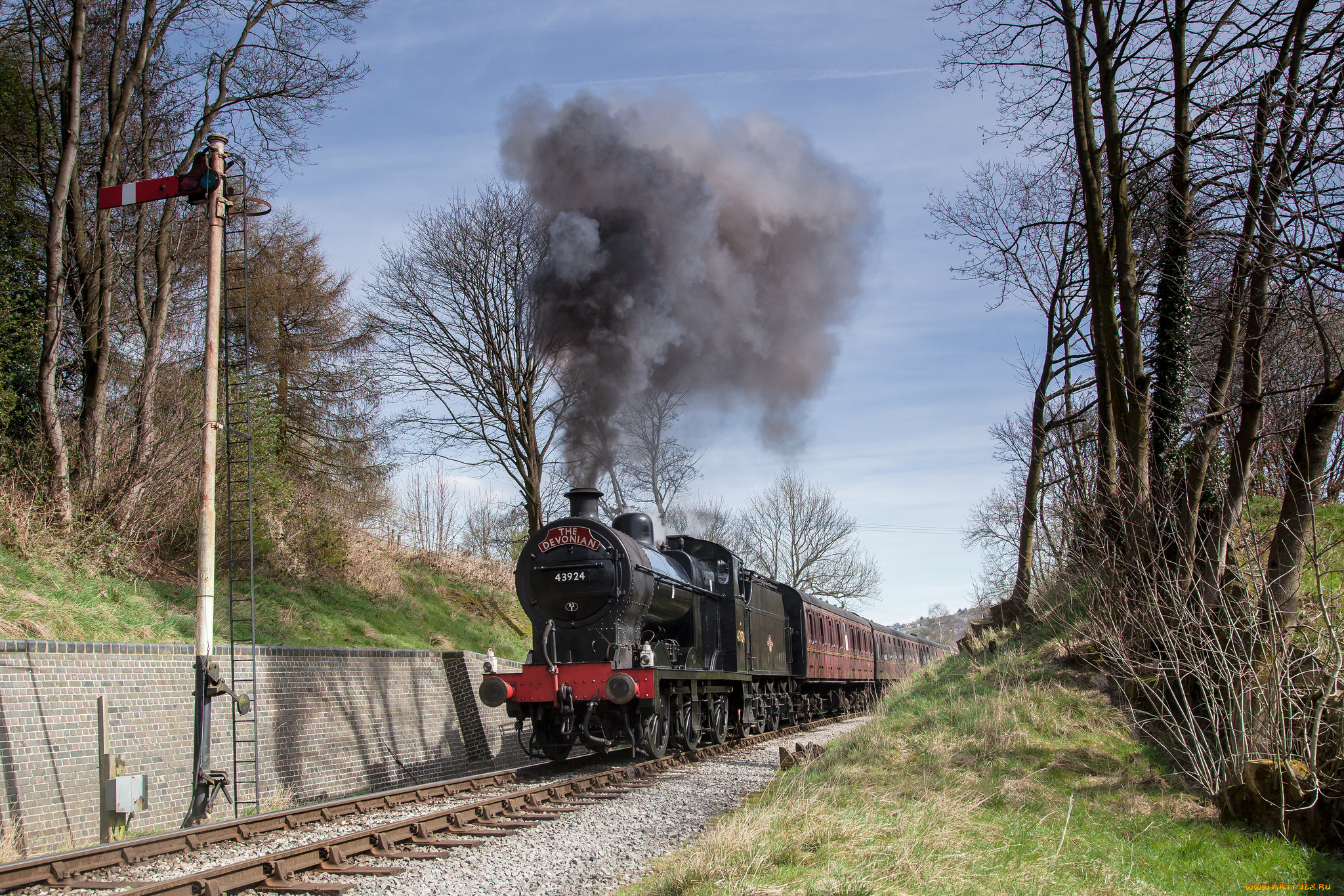 техника, паровозы, рельсы, паровоз