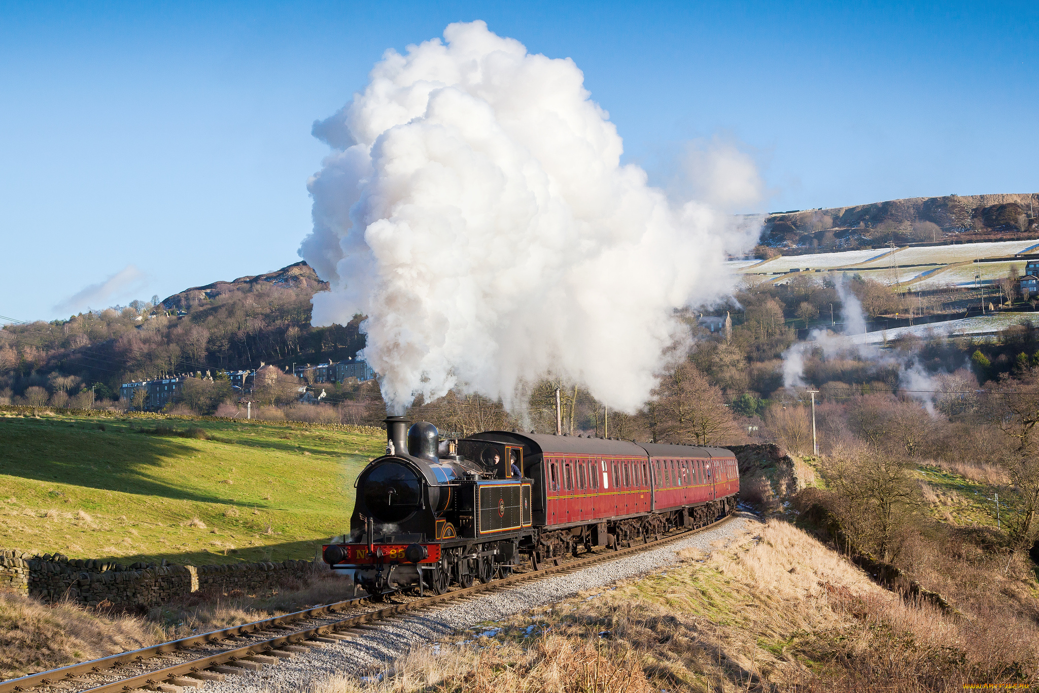 техника, паровозы, рельсы, паровоз