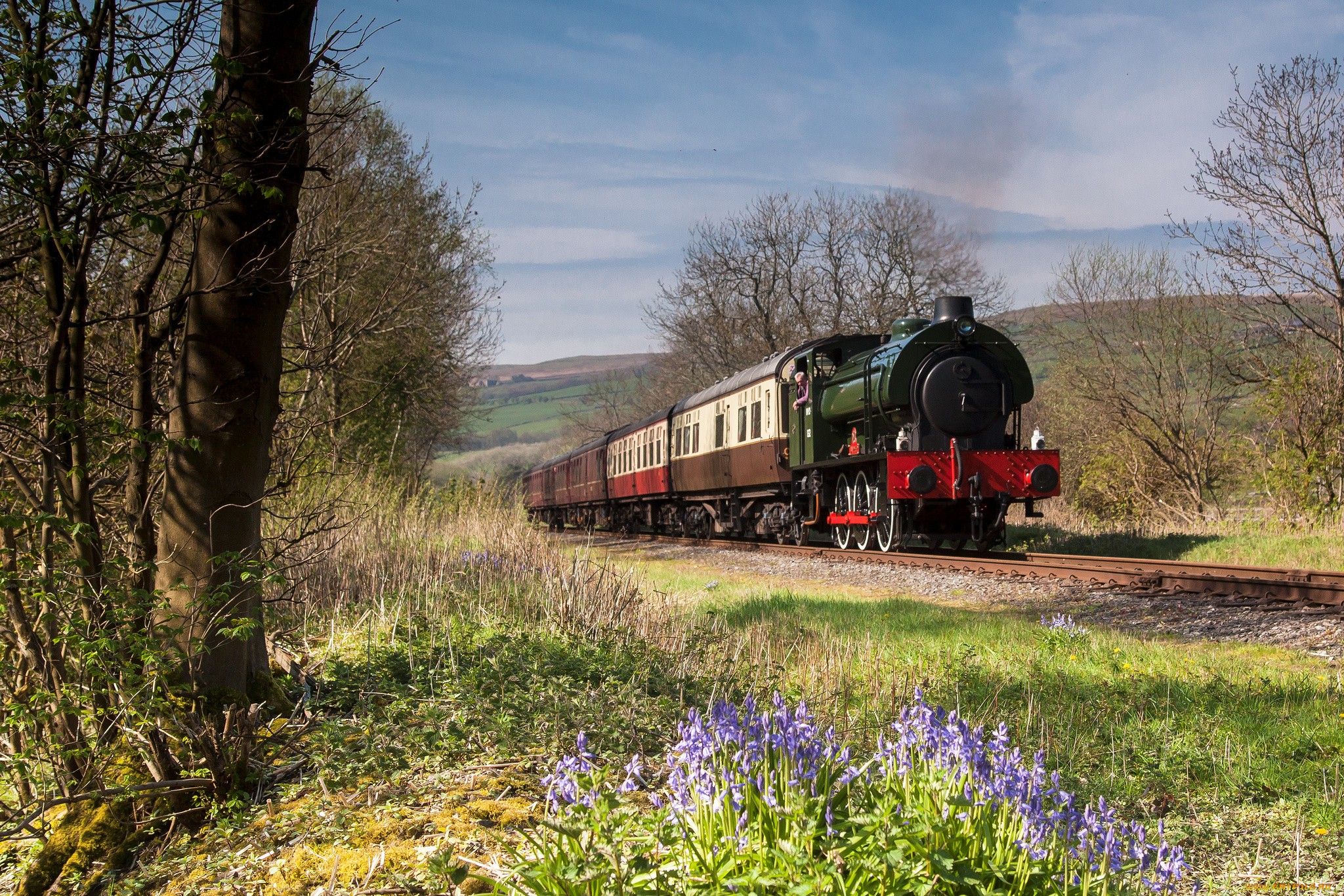 техника, паровозы, рельсы, паровоз