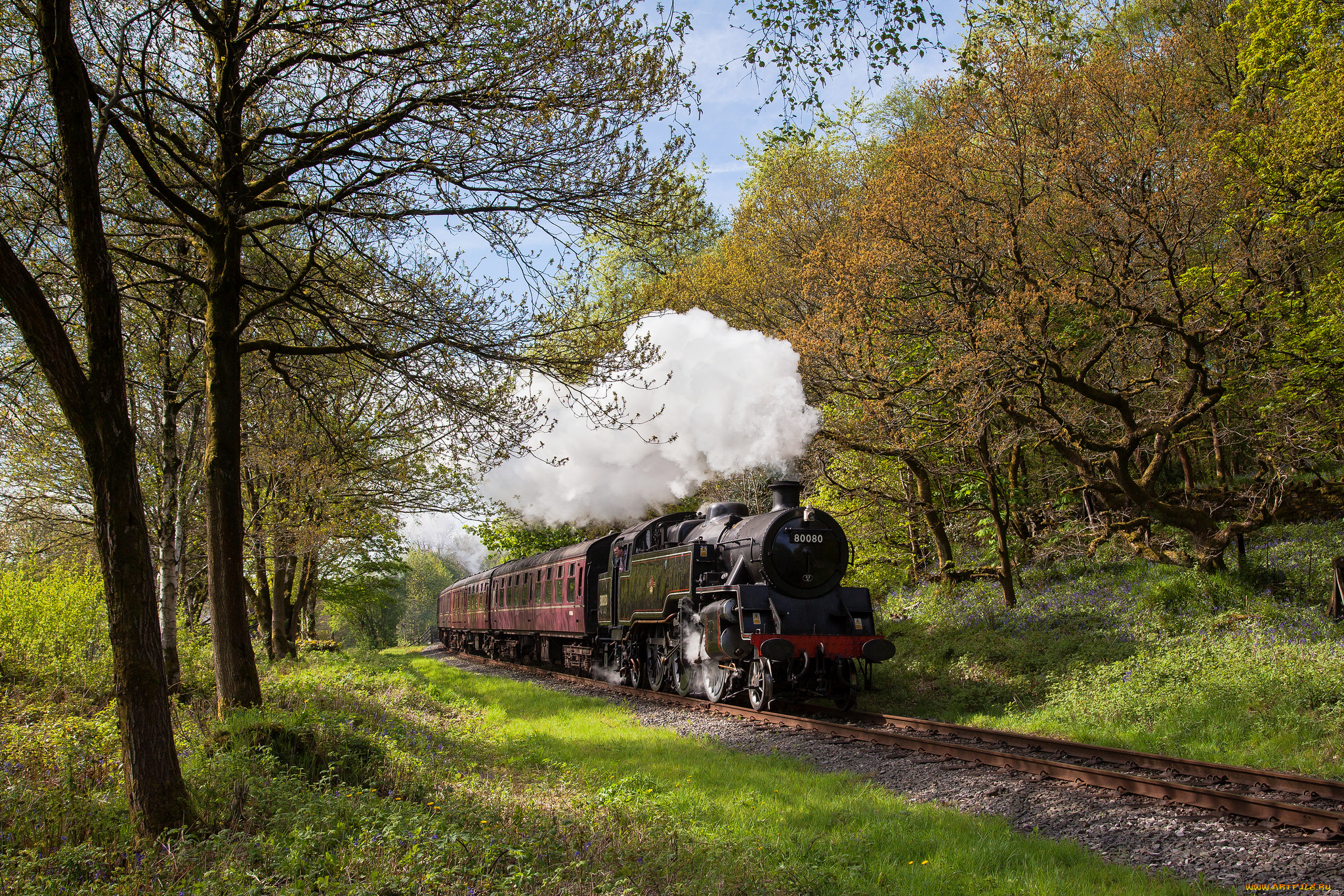 техника, паровозы, рельсы, паровоз