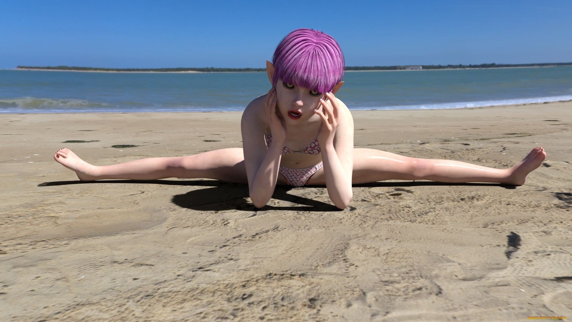 3д, графика, эльфы, , elves, эльфийка, фон, взгляд