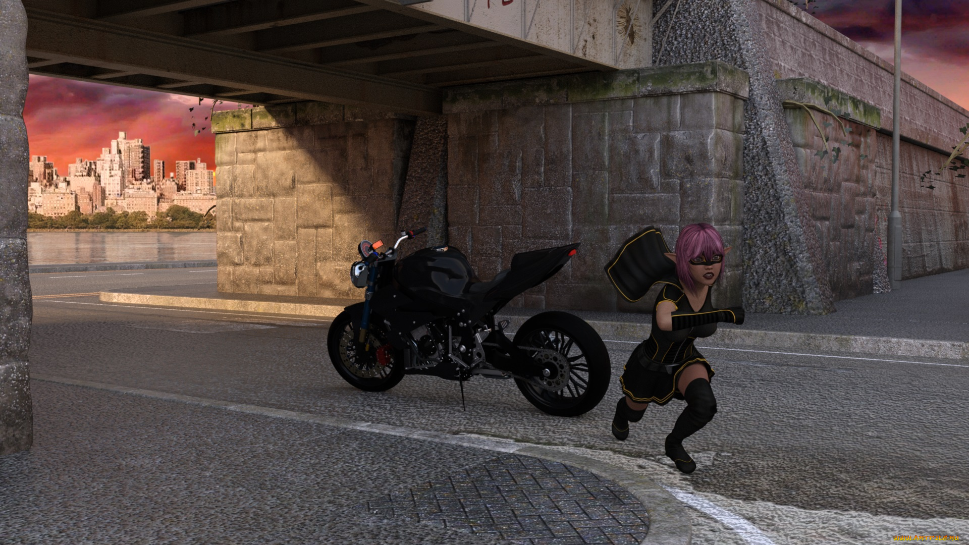 3д, графика, эльфы, , elves, взгляд, фон, эльфийка