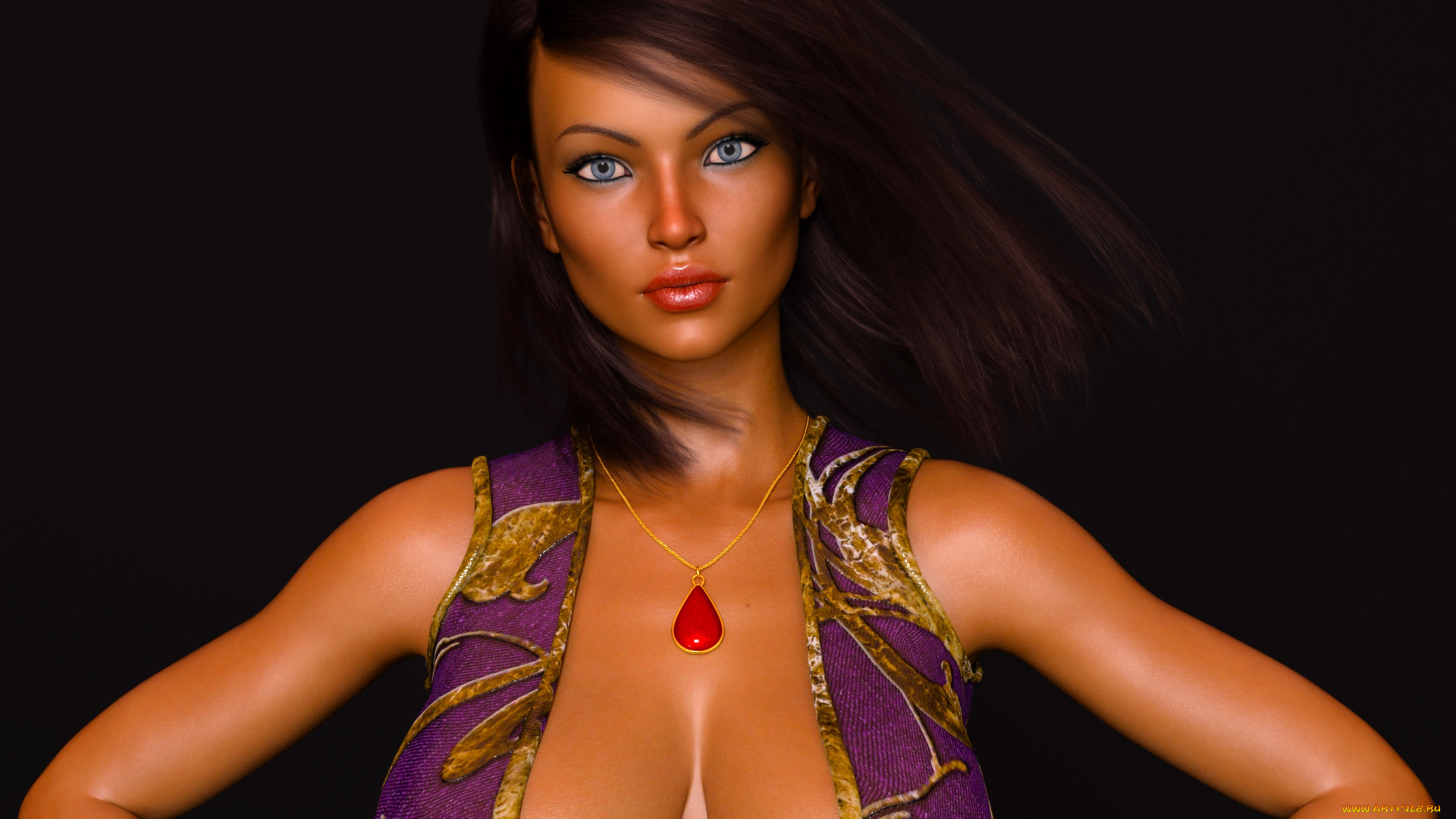 3д, графика, люди, , people, фон, взгляд, девушка, грудь