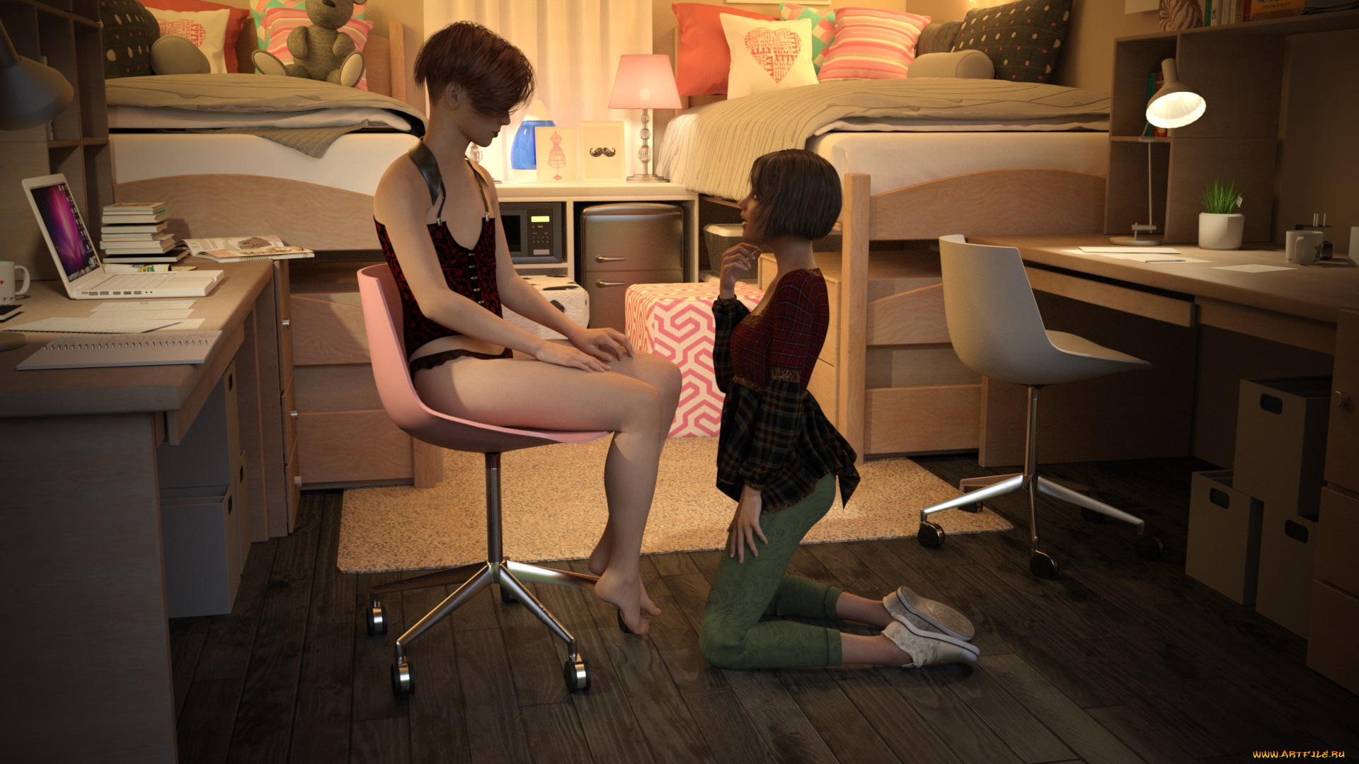 3д, графика, люди, , people, фон, взгляд, девушки