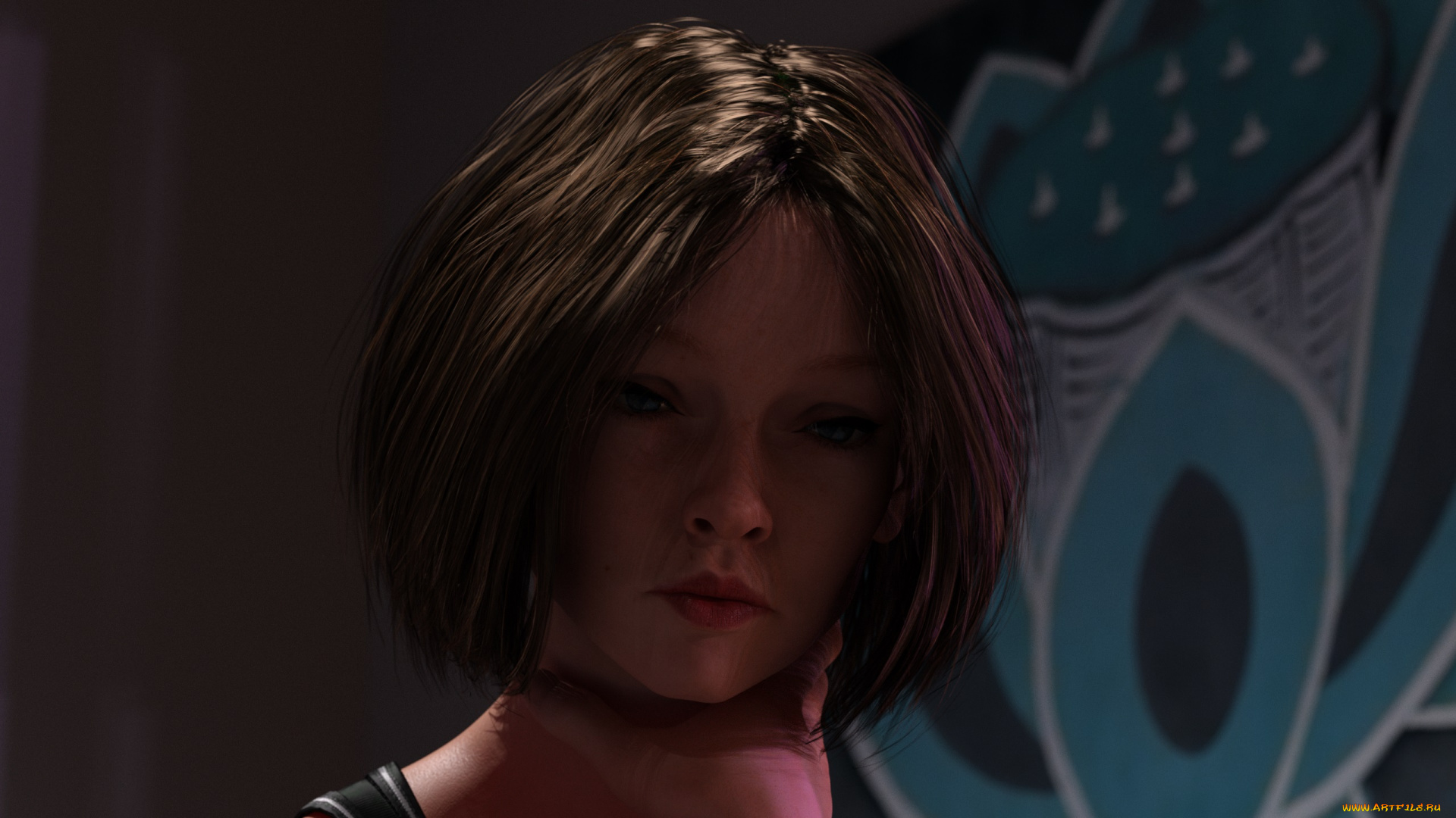 3д, графика, портрет, , portraits, фон, взгляд, девушка