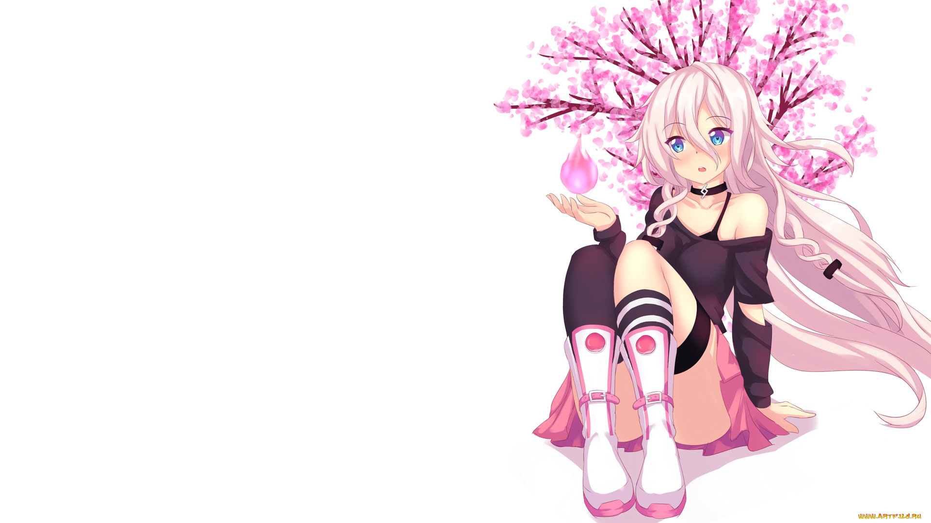 аниме, vocaloid, фон, взгляд, девушка