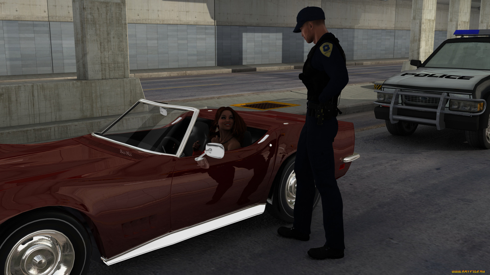 3д, графика, люди-авто, мото, , people-, car, , , moto, фон, взгляд, девушка