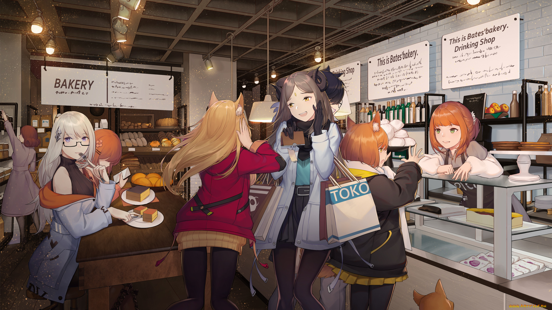 аниме, животные, , существа, фон, взгляд, девушки