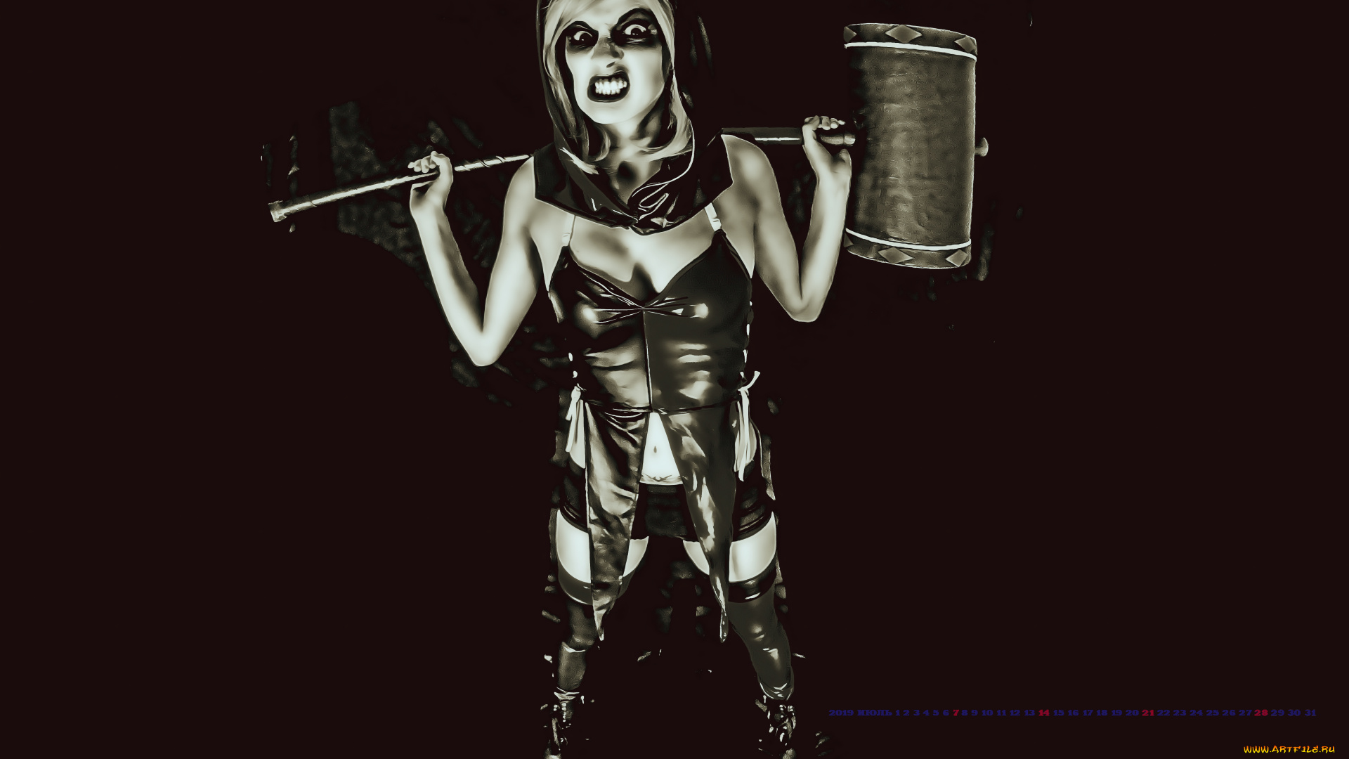 календари, компьютерный, дизайн, 2019, calendar, фон, черный, костюм, женщина, оскал, девушка, копслей
