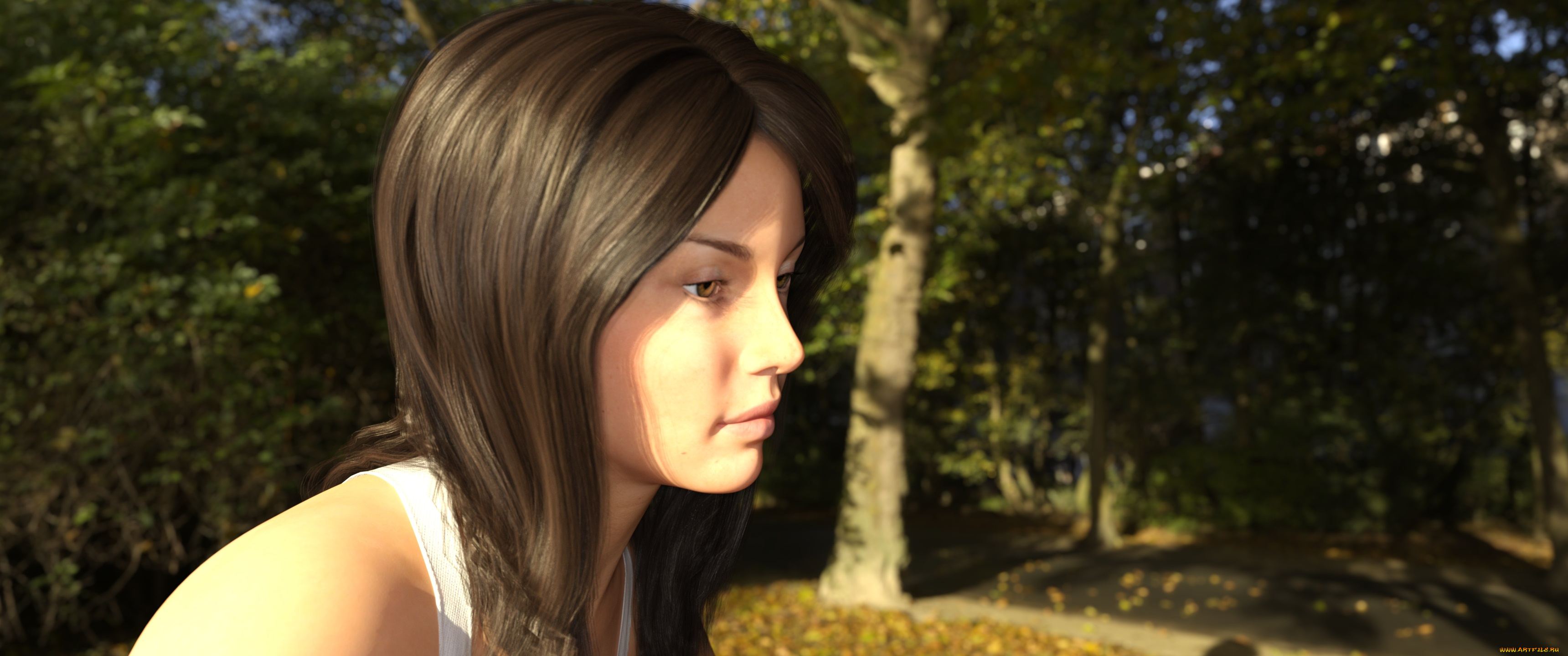 3д, графика, портрет, , portraits, фон, взгляд, девушка