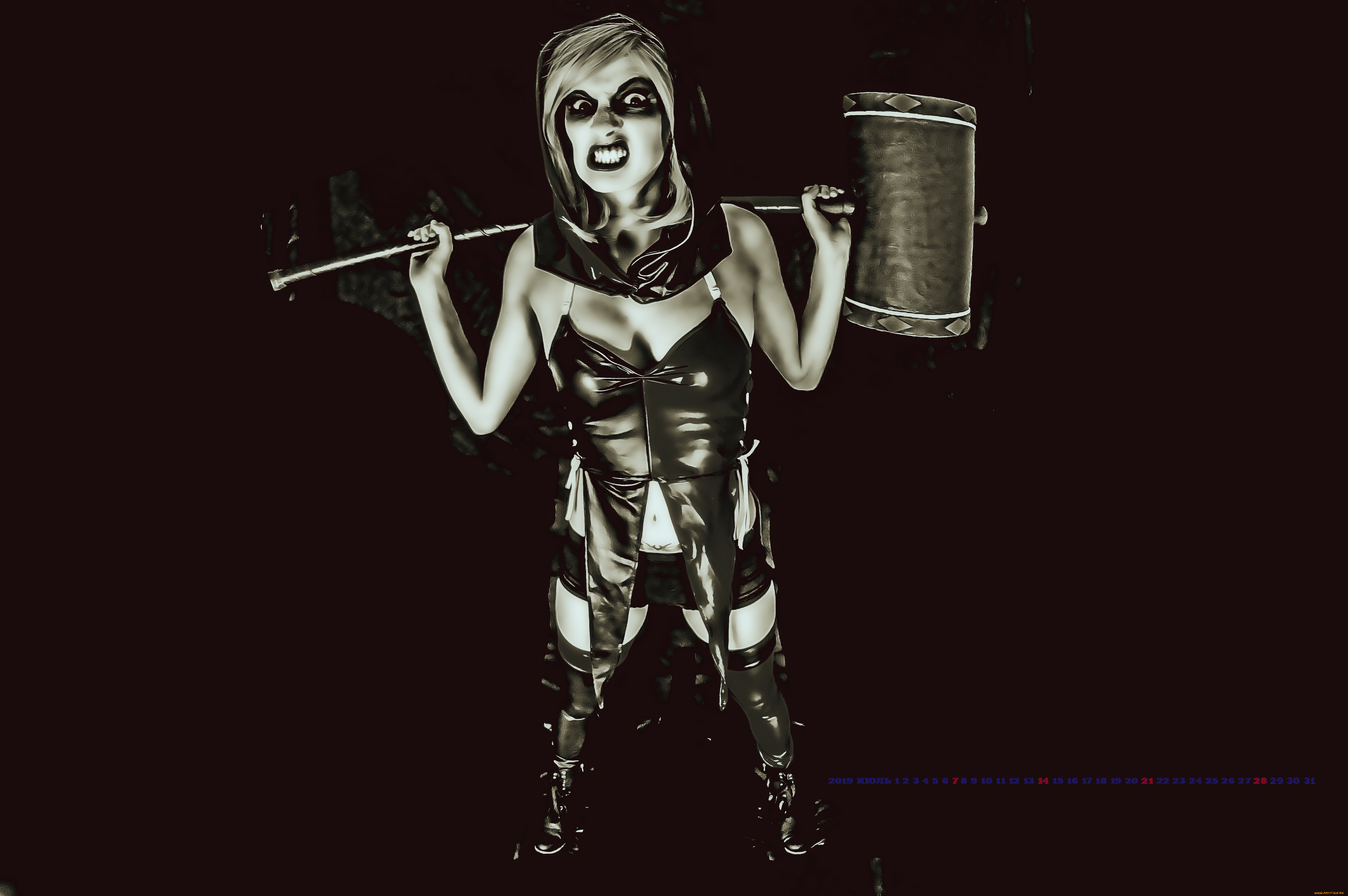 календари, компьютерный, дизайн, 2019, calendar, фон, черный, костюм, женщина, оскал, девушка, копслей