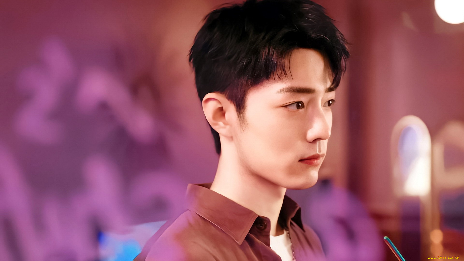 мужчины, xiao, zhan, актер, лицо, трубочка