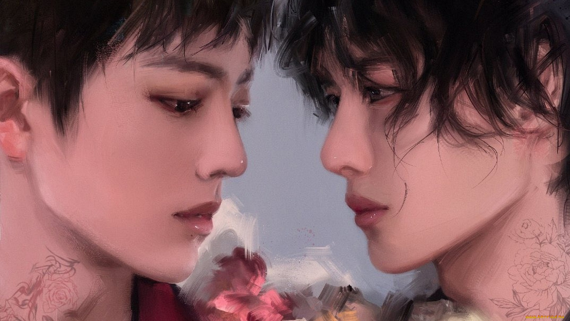 рисованное, люди, ван, ибо, wang, yi, bo, сяо, чжань, xiao, zhan