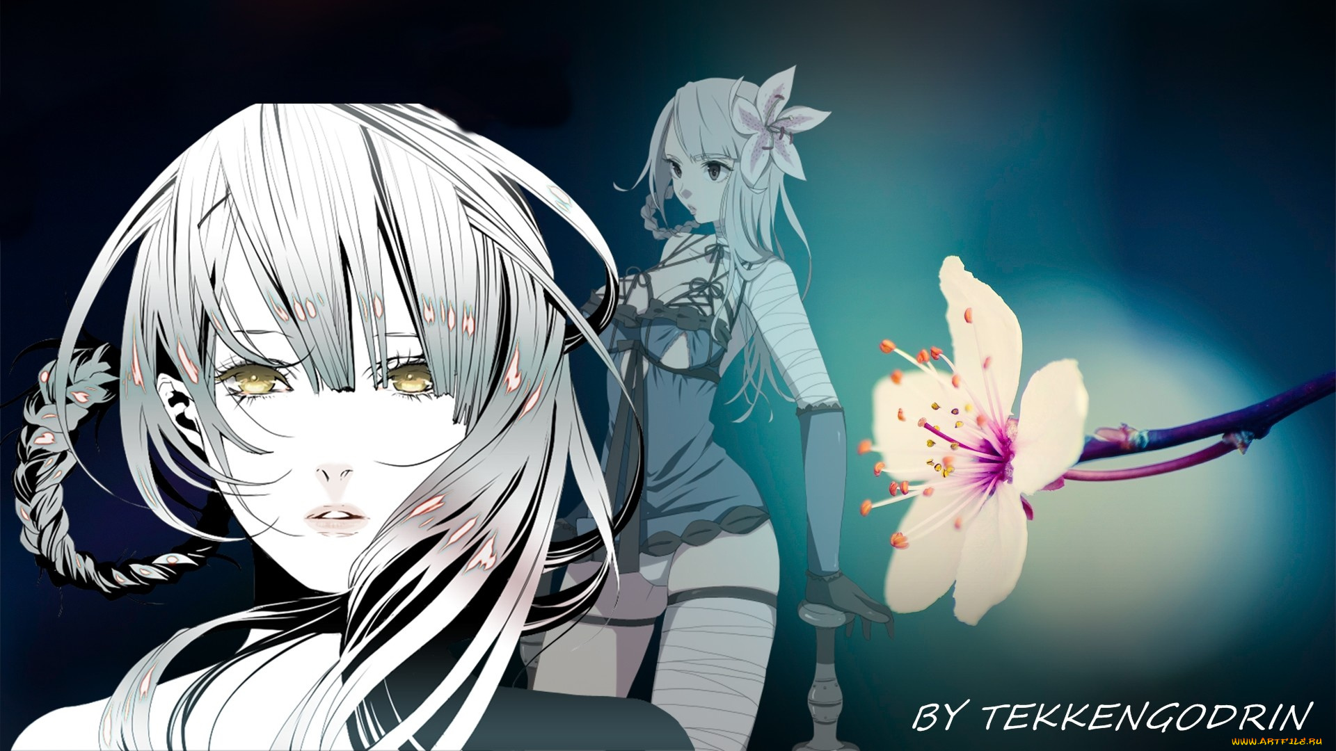 видео, игры, nier, , replicant, цветок, кайне