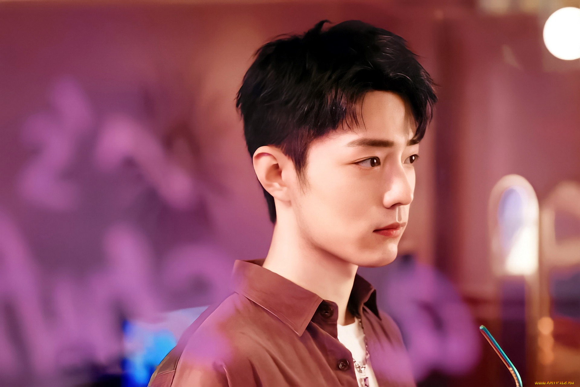 мужчины, xiao, zhan, актер, лицо, трубочка