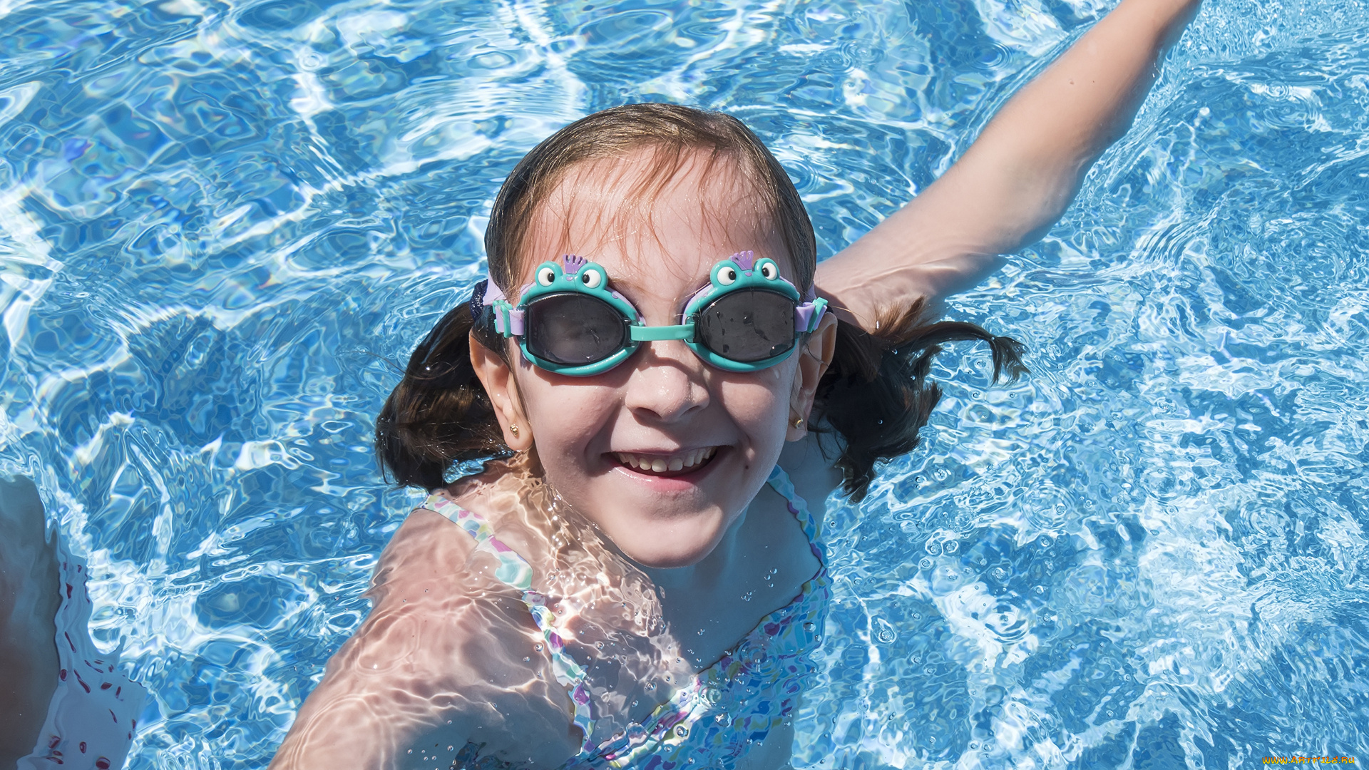 разное, дети, девочка, очки, бассейн