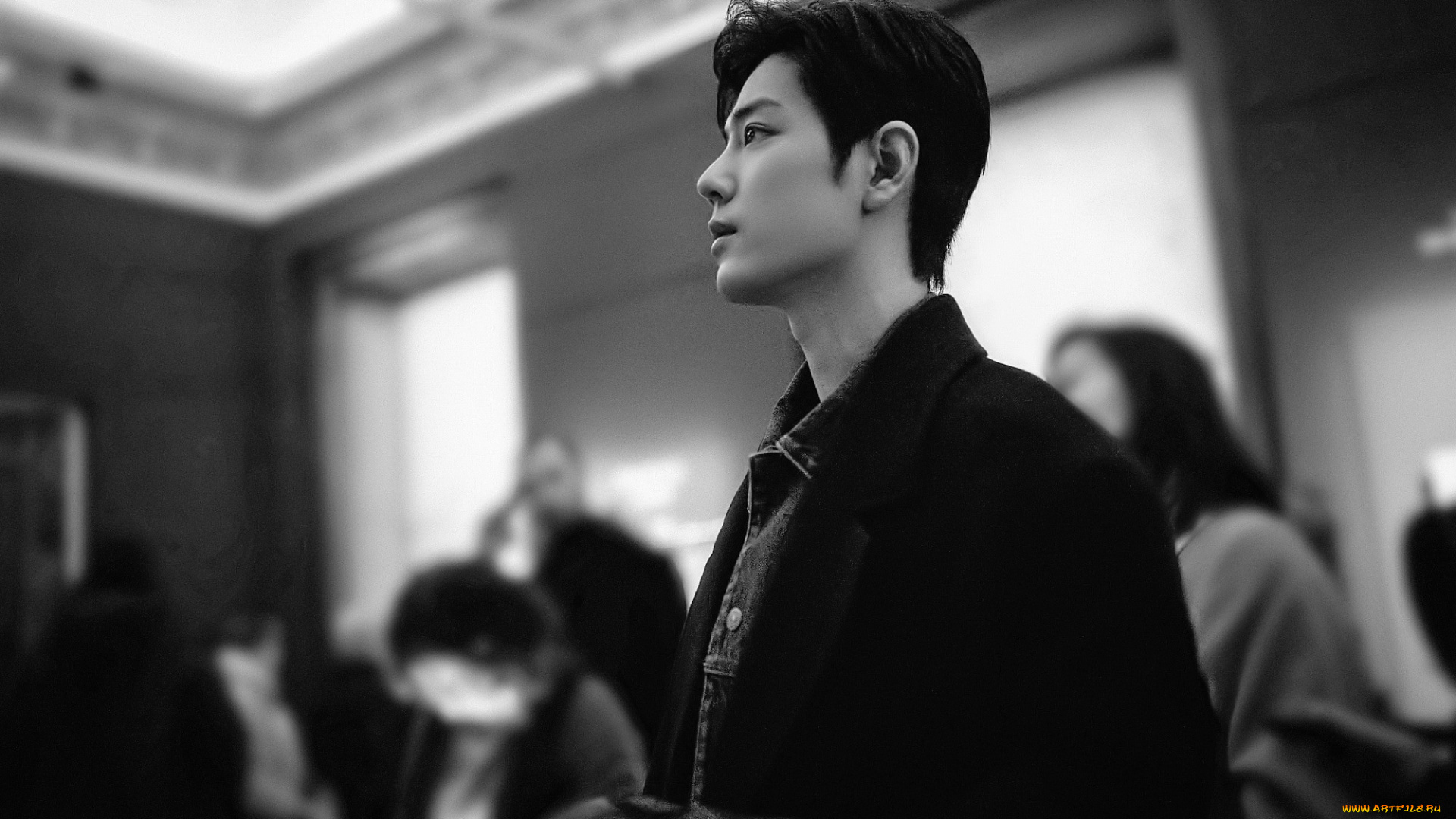 мужчины, xiao, zhan, актер, пальто, люди