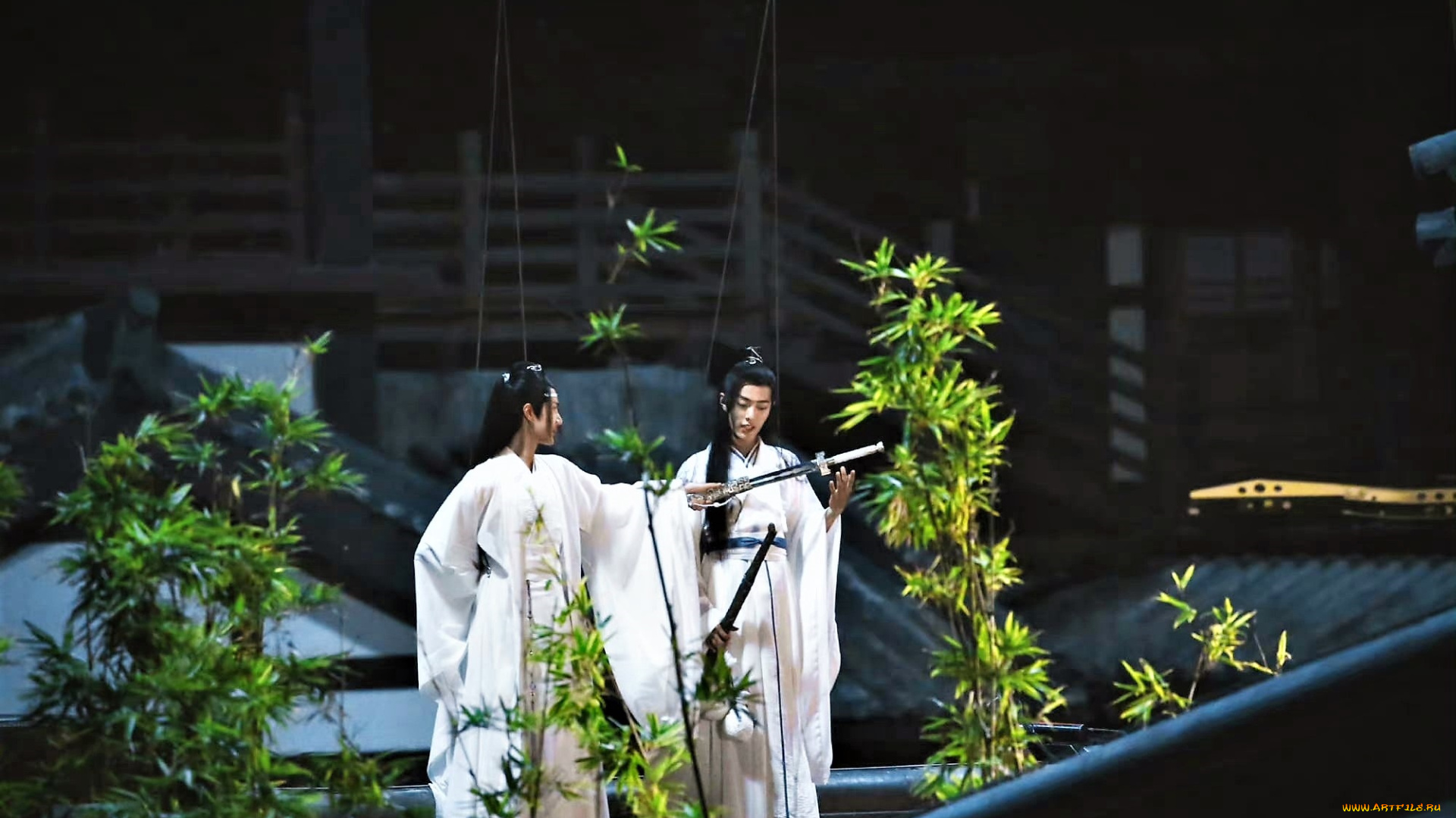 разное, знаменитости, ван, ибо, сяо, чжань, костюмы, меч, крыши