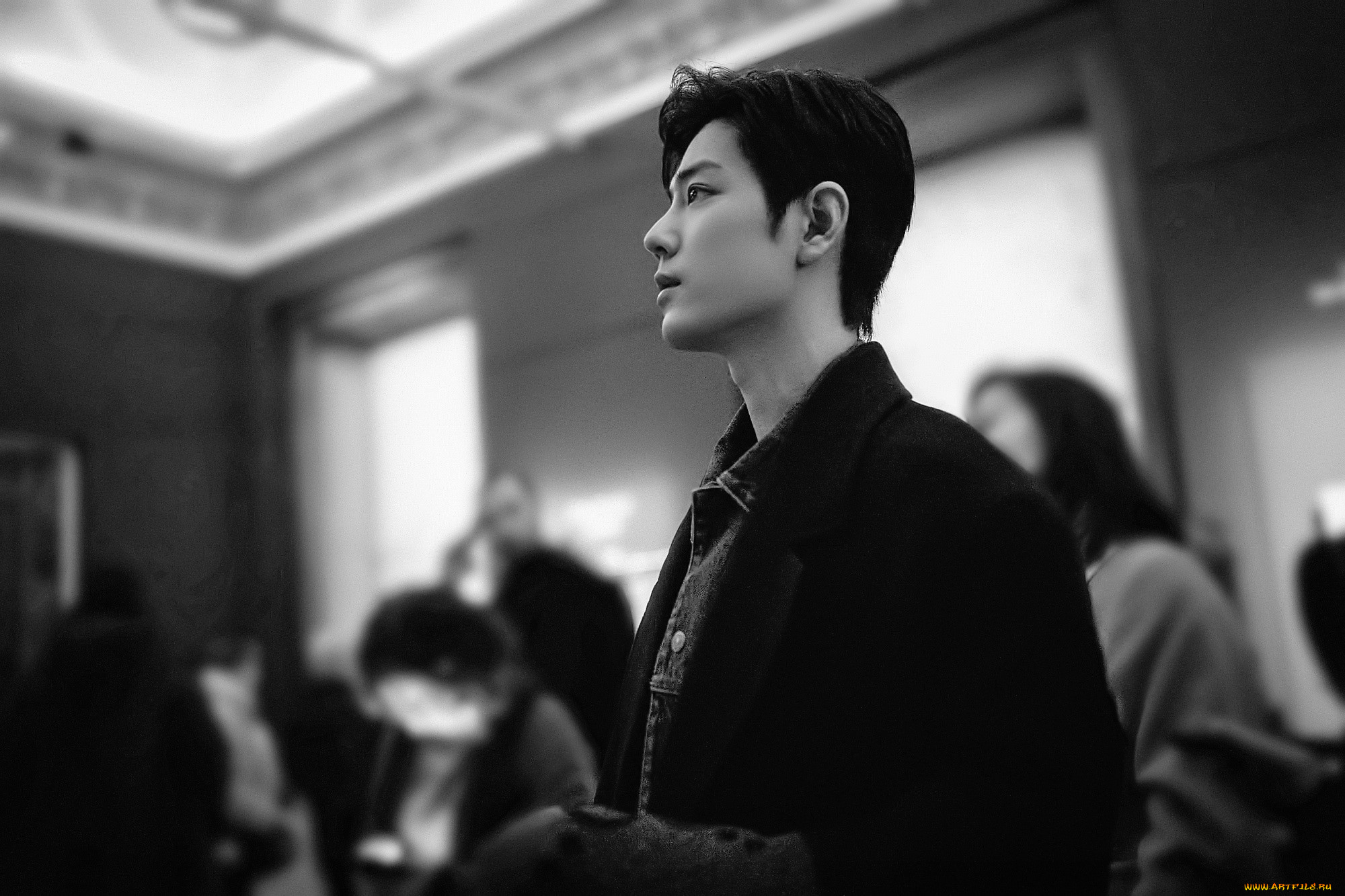 мужчины, xiao, zhan, актер, пальто, люди