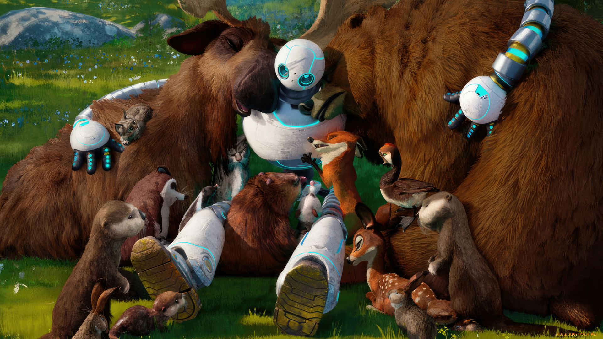 the, wild, robot, , , 2024, , мультфильмы, the, wild, robot, дикий, робот, приключения, семейный, lupita, nyongo, roz, озвучка, dreamworks, animation