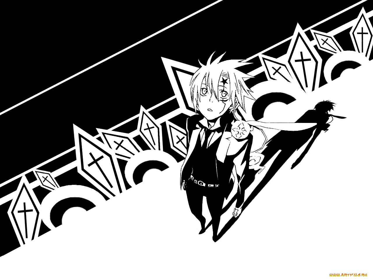 аниме, gray, man