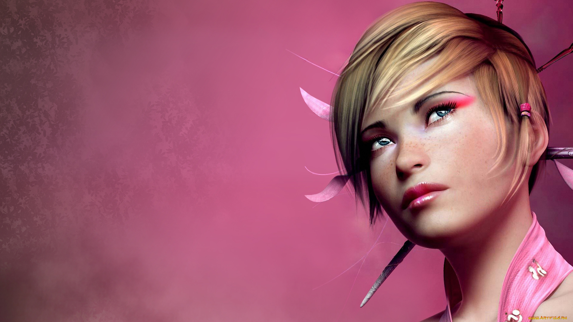 pink, sugar, 3д, графика, people, люди