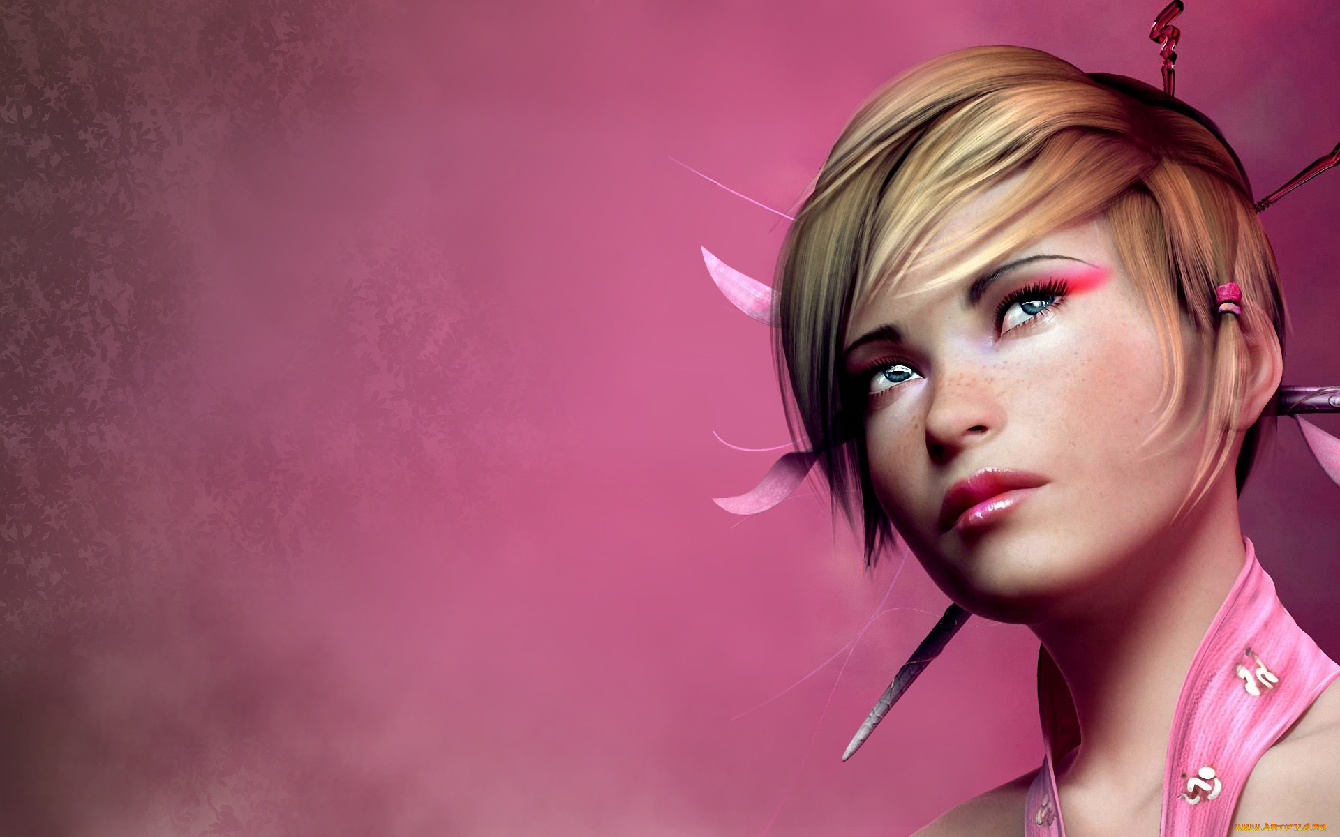 pink, sugar, 3д, графика, people, люди