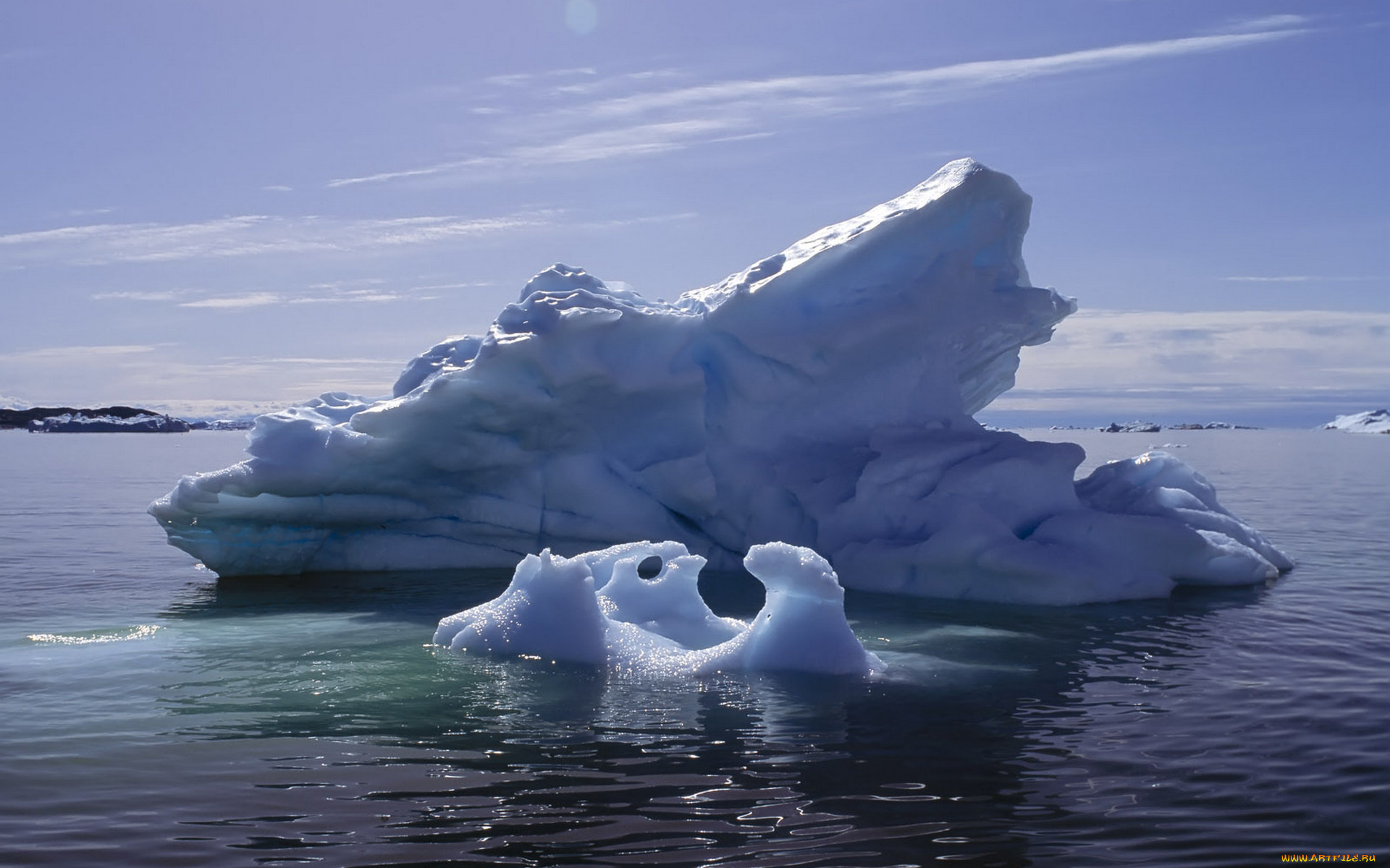 природа, айсберги, ледники