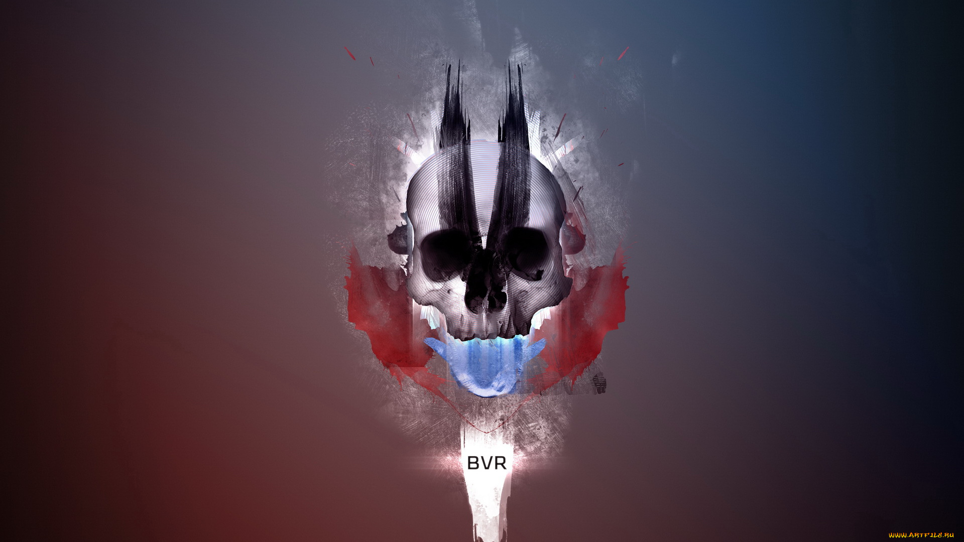 3д, графика, horror, ужас, череп