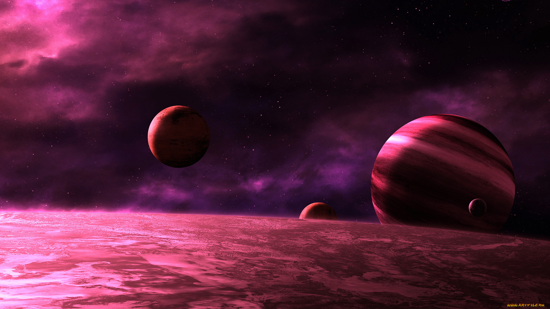 космос, арт, планетызвёзды
